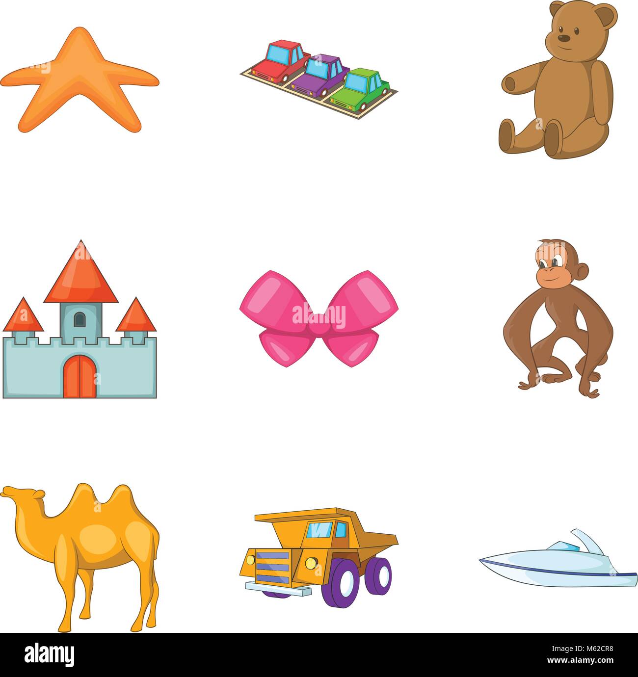 Rattle icons set, cartoon style Stock Vector Image & Art - Alamy