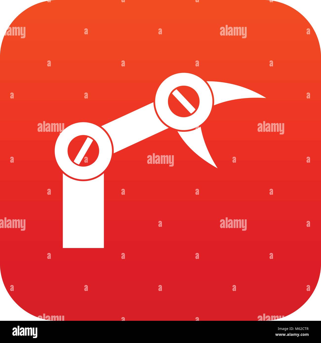 Industry robot icon digital red Stock Vector Image & Art - Alamy