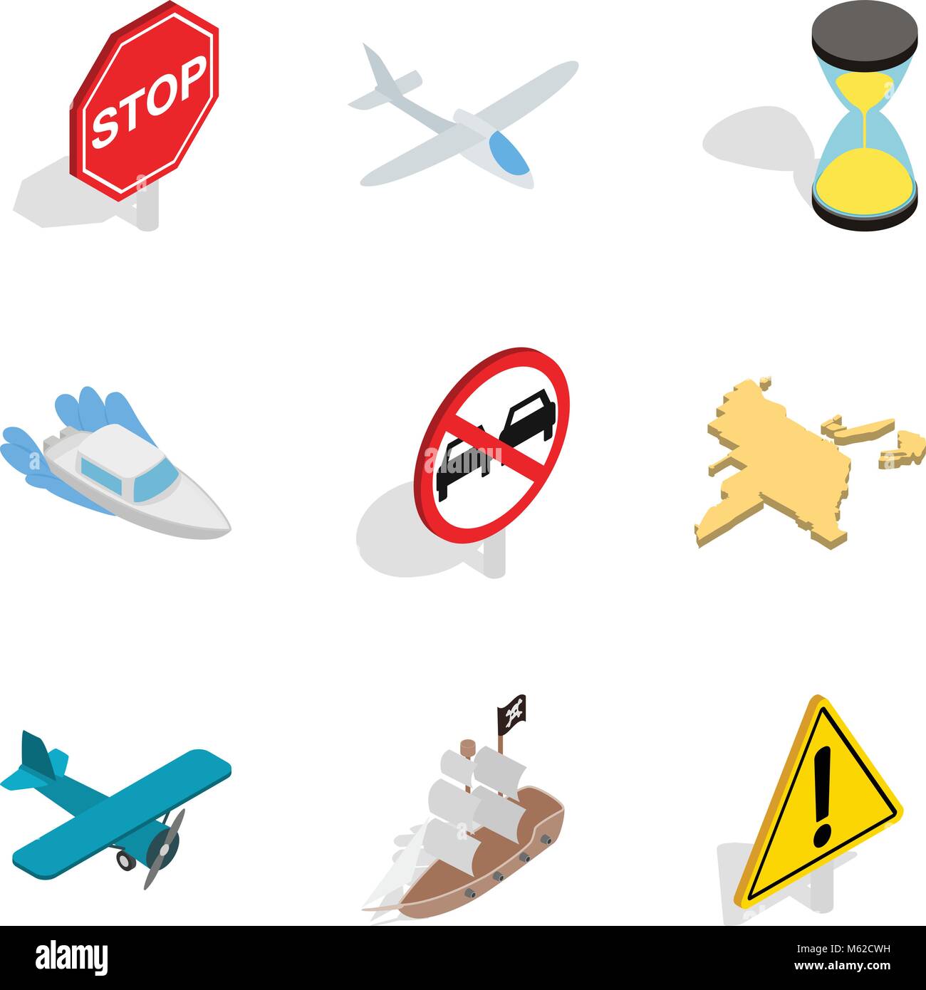 Car traffic icons set, isometric style Stock Vector Image & Art - Alamy