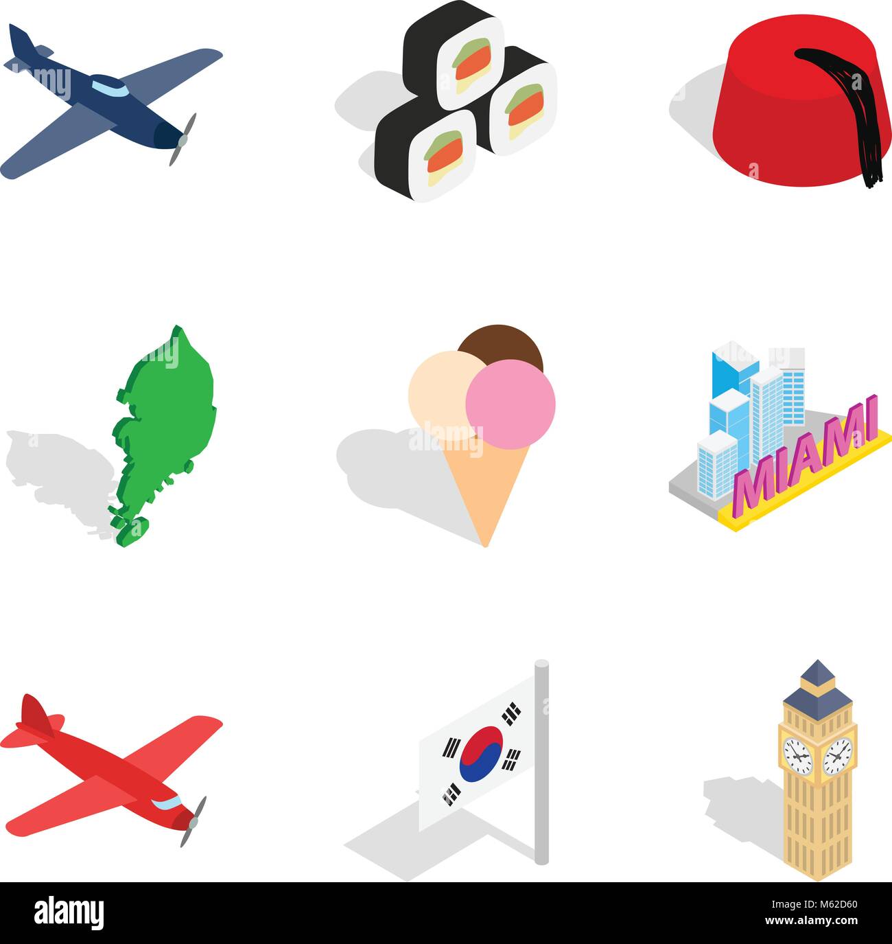Move icons set, isometric style Stock Vector Image & Art - Alamy