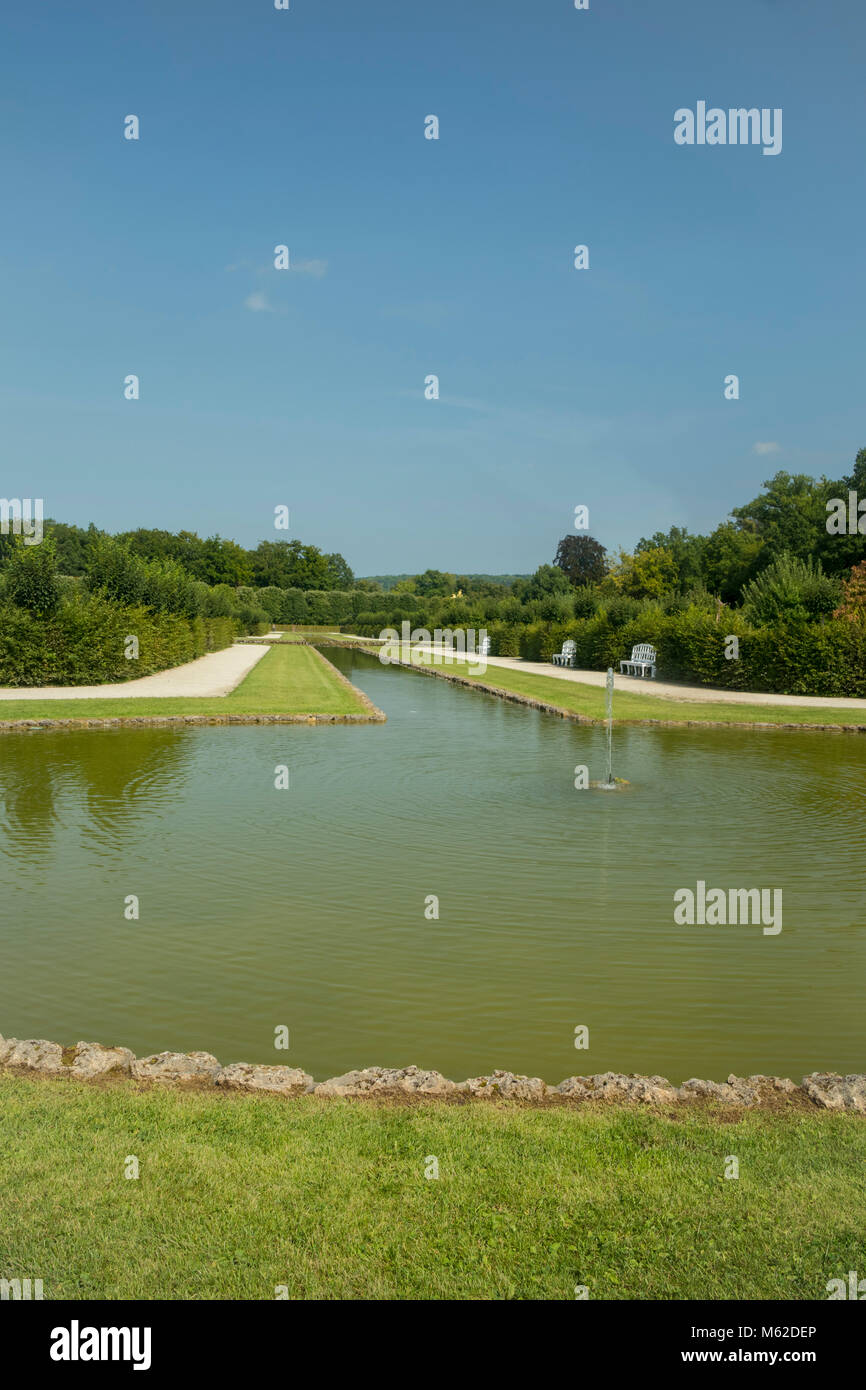 water pond, the Hermitage (Eremitage) in Bayreuth, a historic park dating back to 1715 Stock Photo