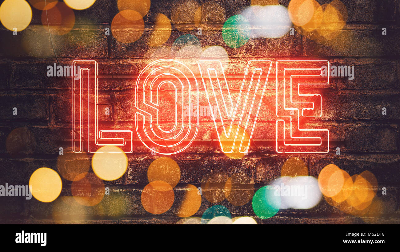 Illuminated love sign hi-res stock photography and images - Alamy