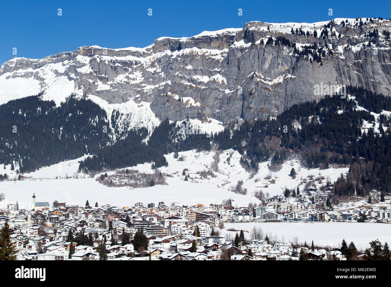 Town of Flims in Switzerland Stock Photo - Alamy