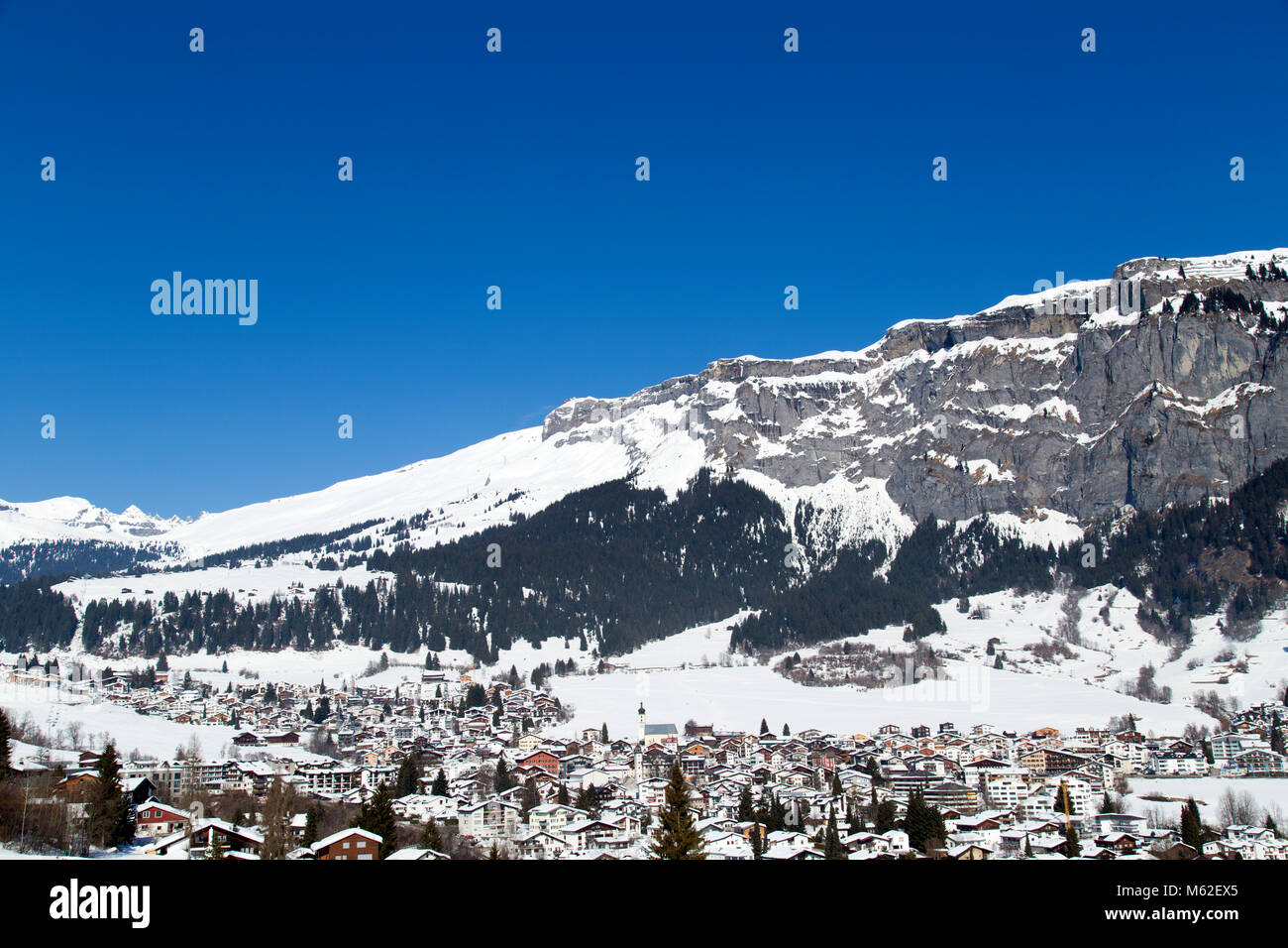 Town of Flims in Switzerland Stock Photo - Alamy