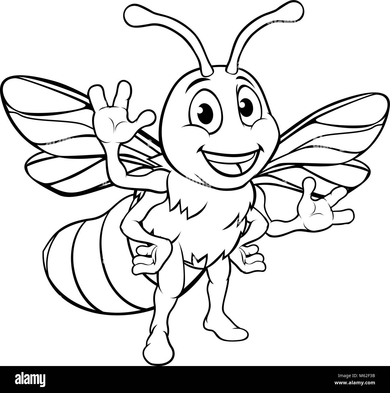 Cartoon Bee Character Stock Vector