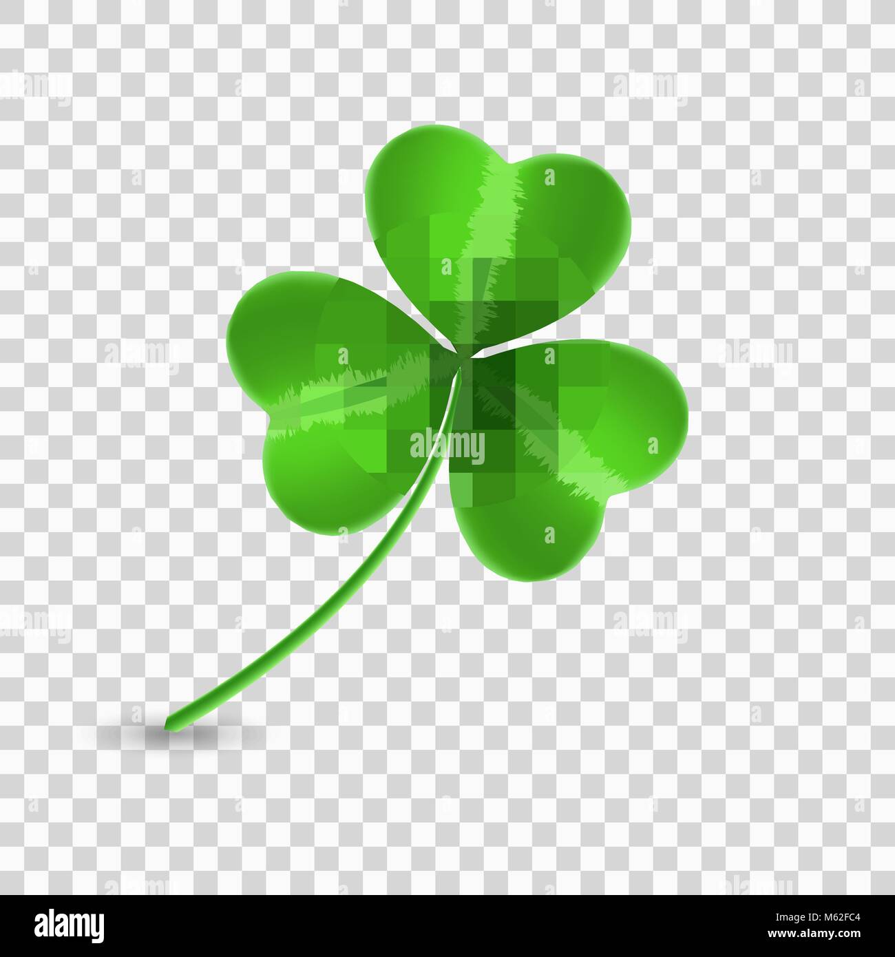 St. Patricks Shamrock Lucky Clover Clip Art Transparent back