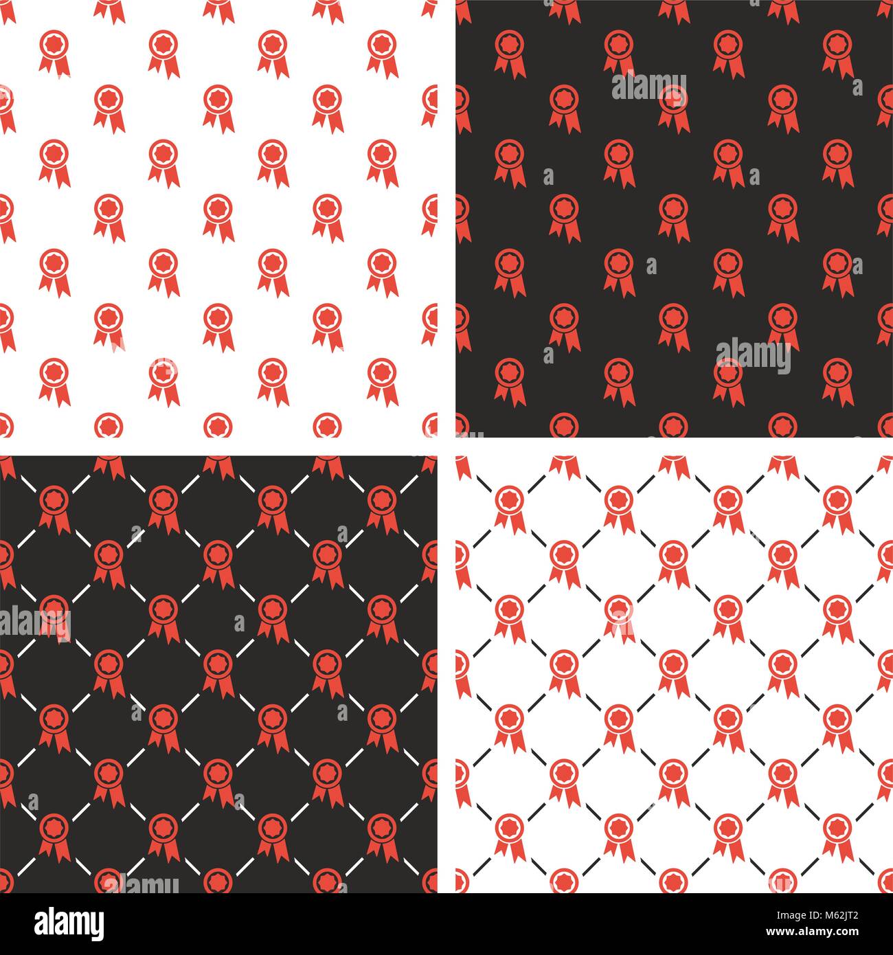 Prize or Award Seamless Pattern Set Stock Vector Image & Art - Alamy