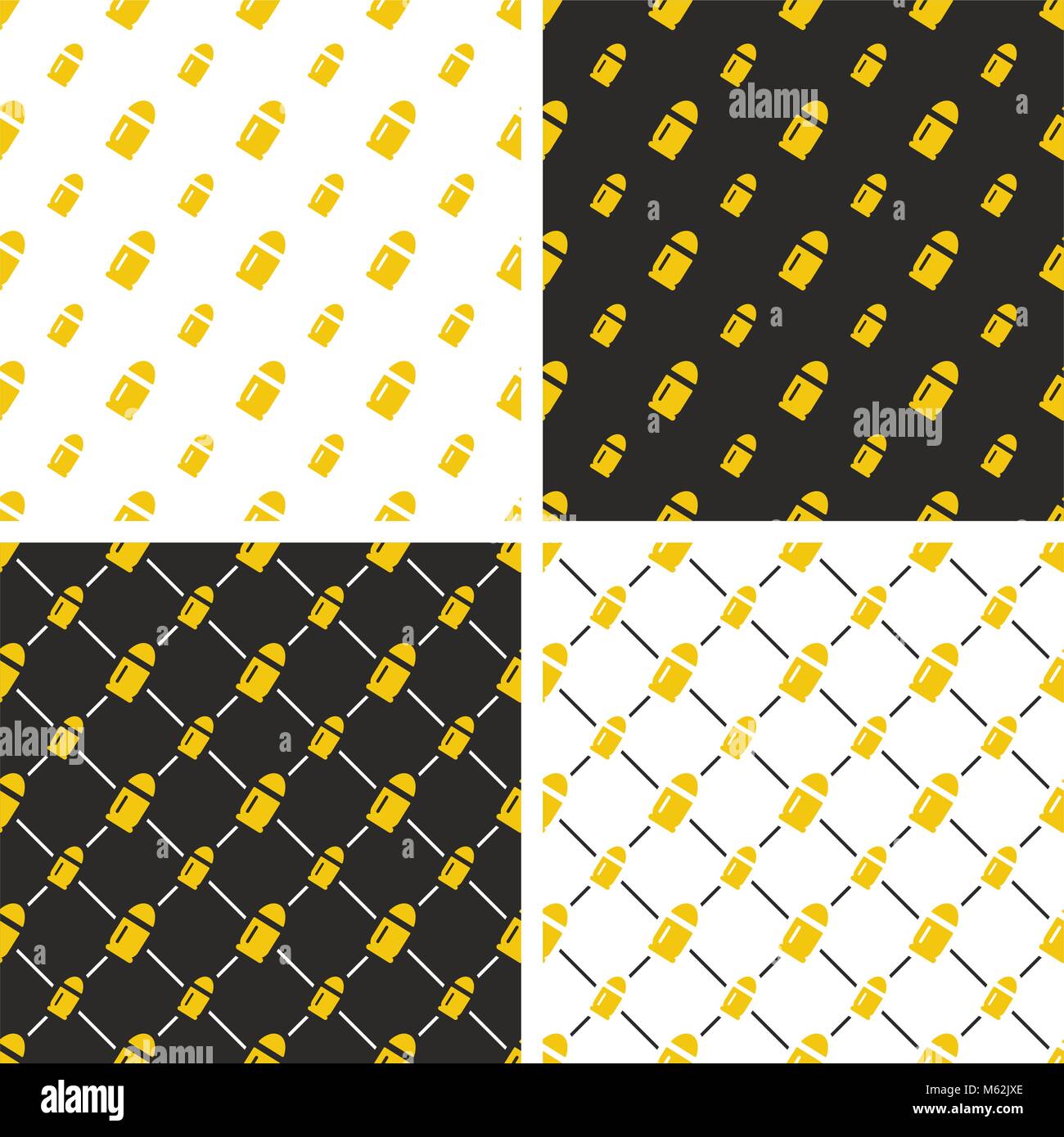 Rifle or Gun Bullet Seamless Pattern Set Stock Vector Image & Art - Alamy
