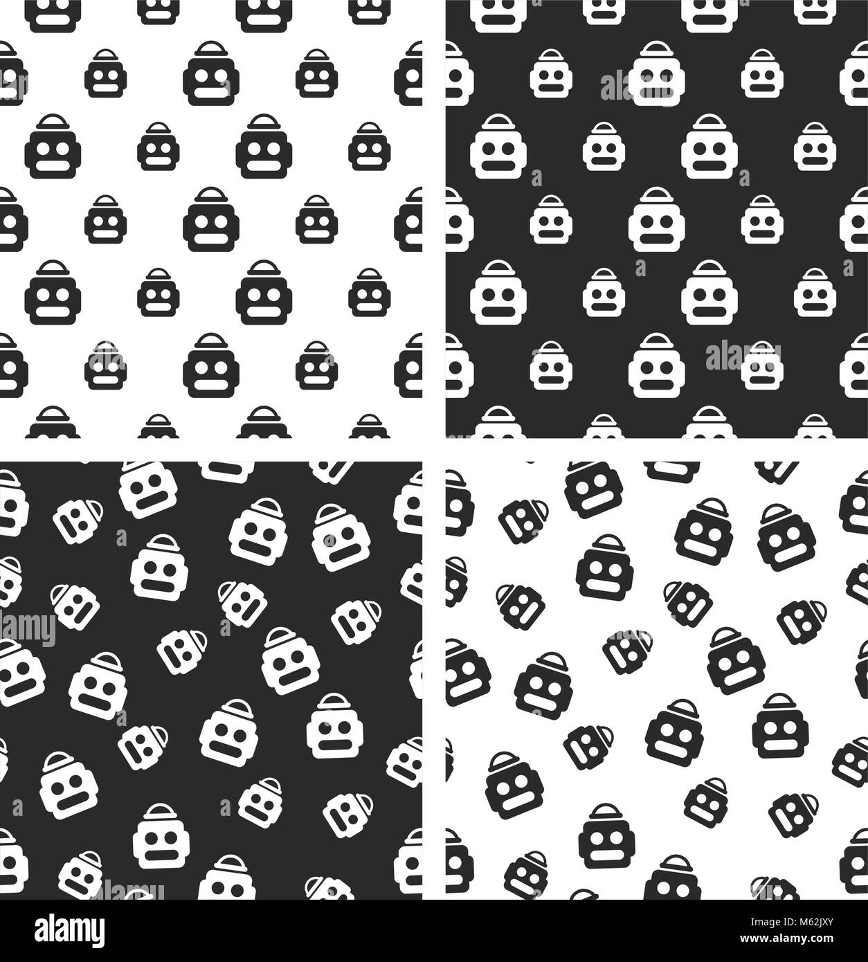 Robot Toy Seamless Pattern Set Stock Vector Image & Art - Alamy