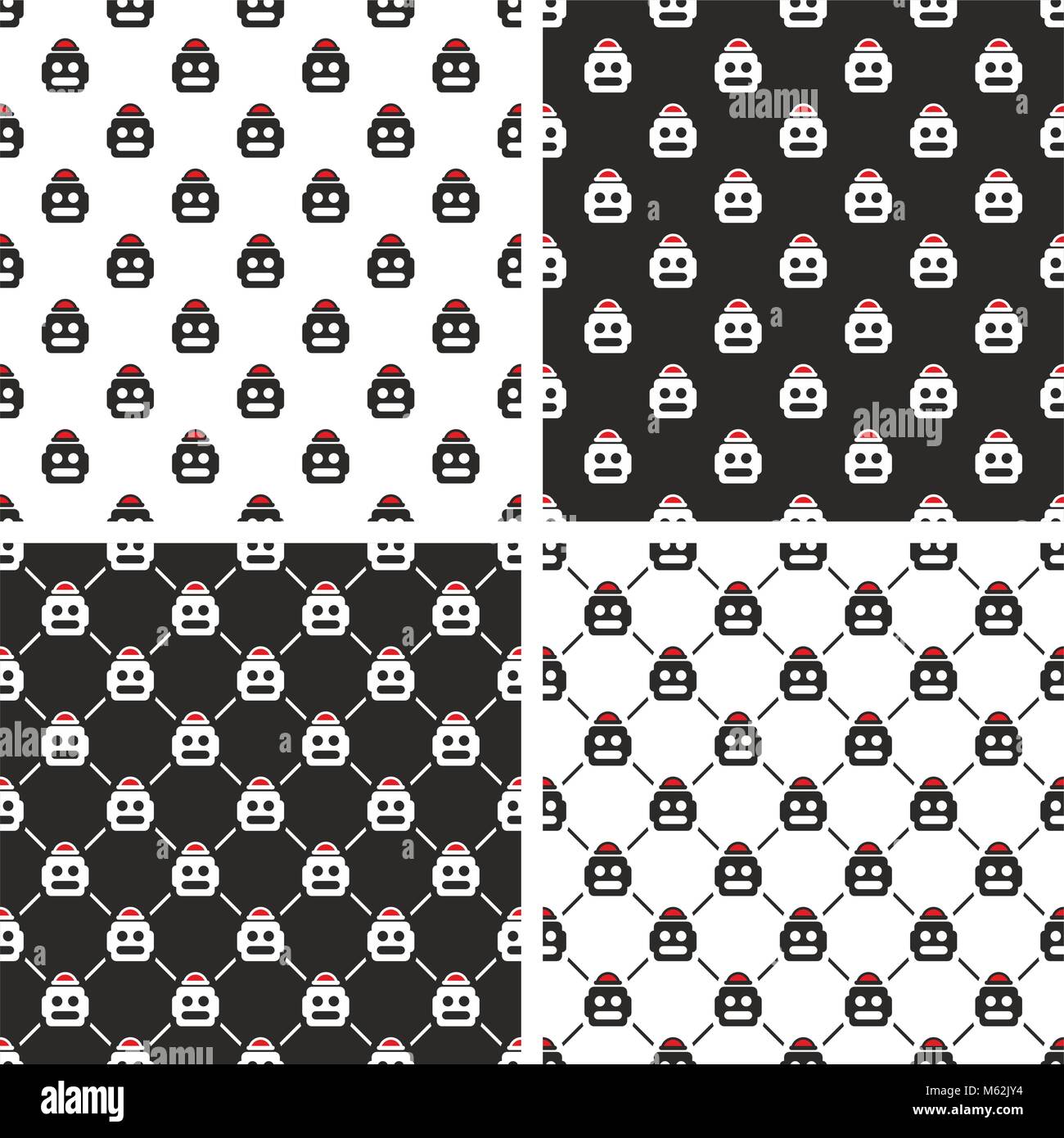 Robot Toy Seamless Pattern Set Stock Vector Image & Art - Alamy