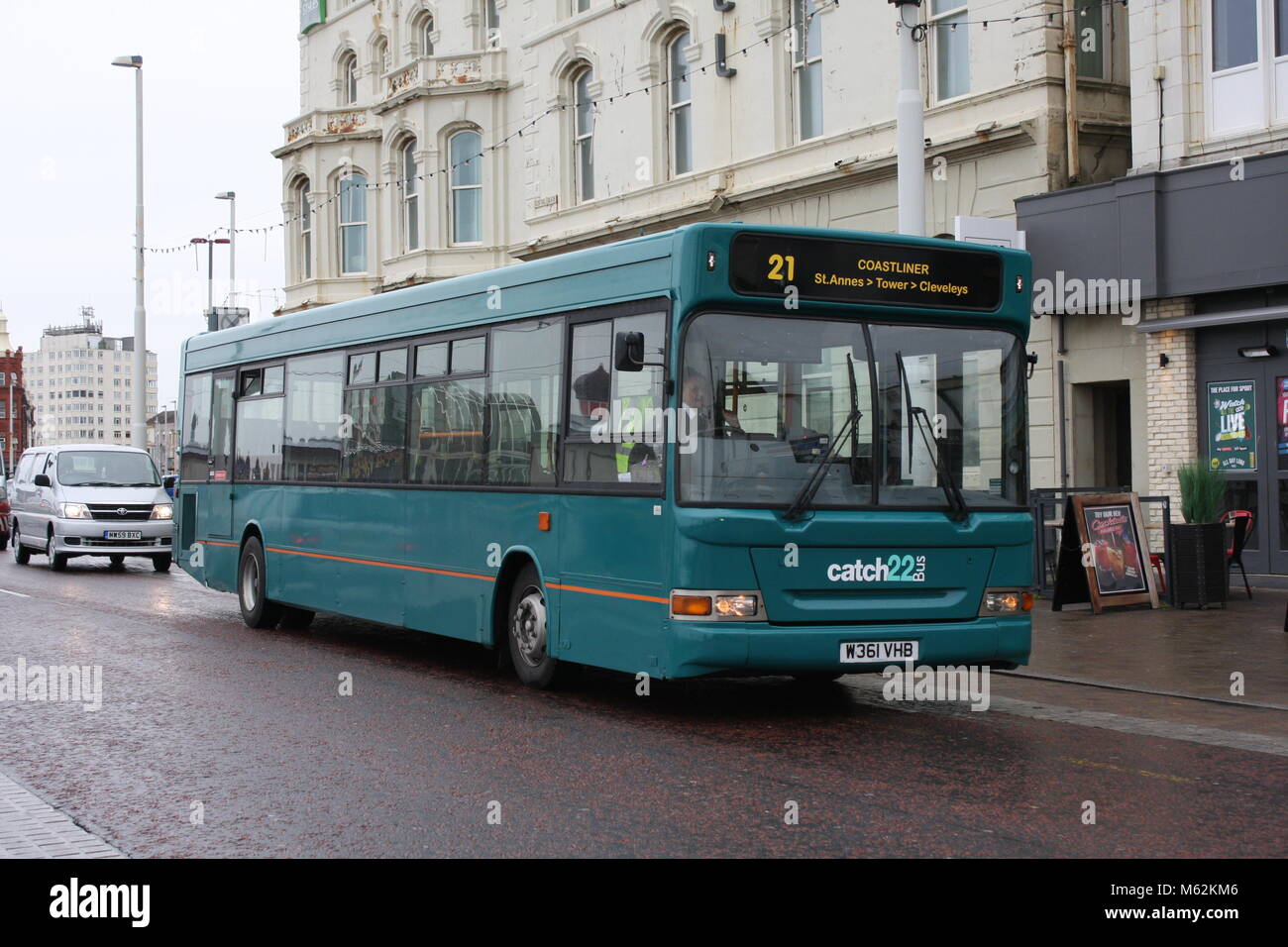 A CATCH 22 BUS IN BLACKPOOL Stock Photo