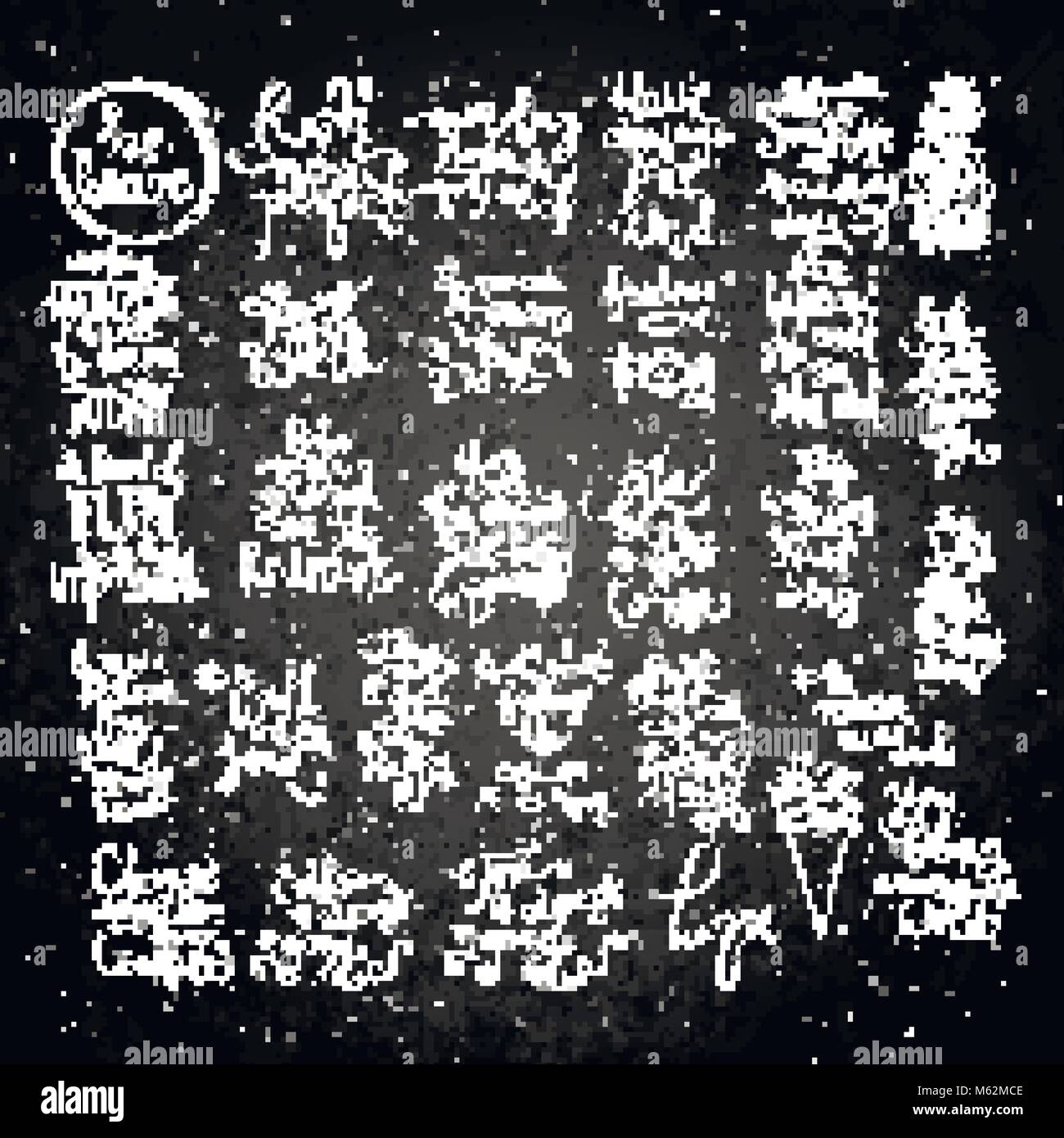 Collection of inspirational vector hand drawn quotes. Chalk lettering