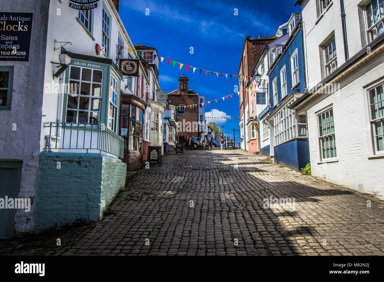 Lymington Streets in beautiful colour Stock Photo