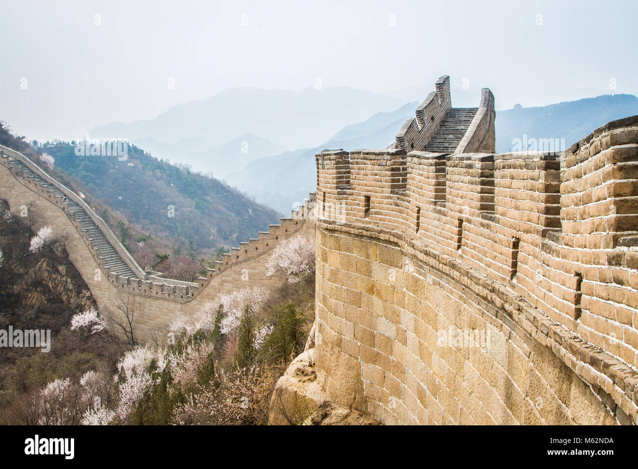 Great Wall of China, the Badaling section Stock Photo