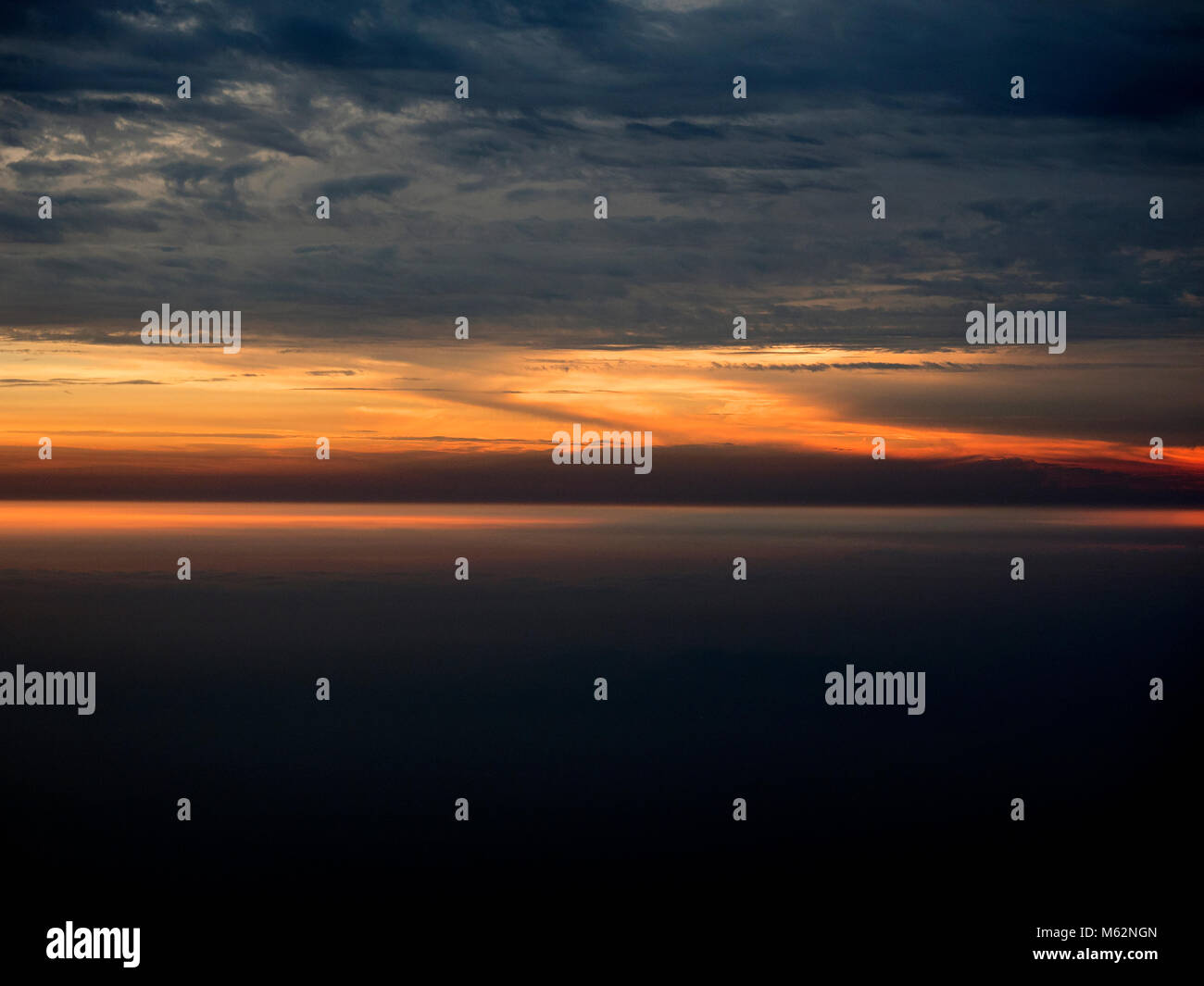 Aerial view of sunset Sky Stock Photo - Alamy