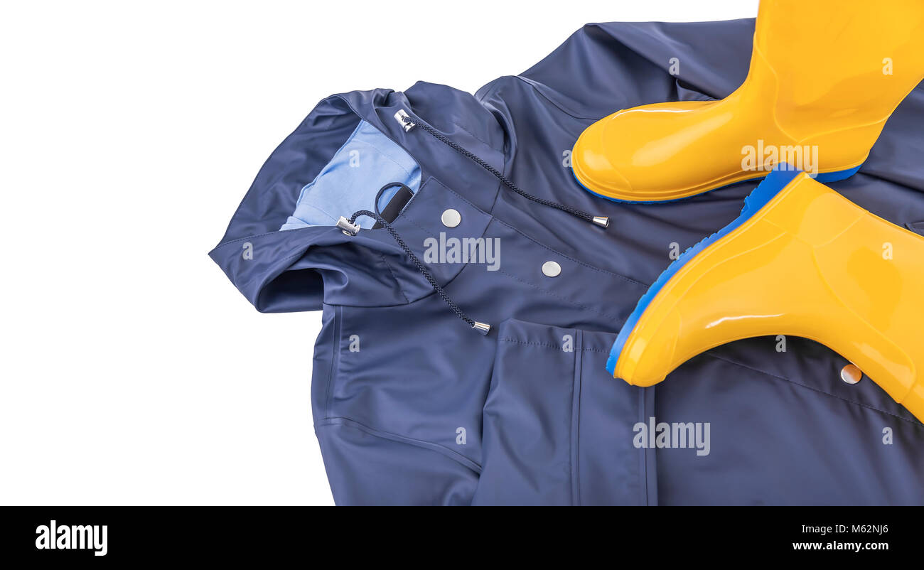 Raincoat and boots hi res stock photography and images alamy