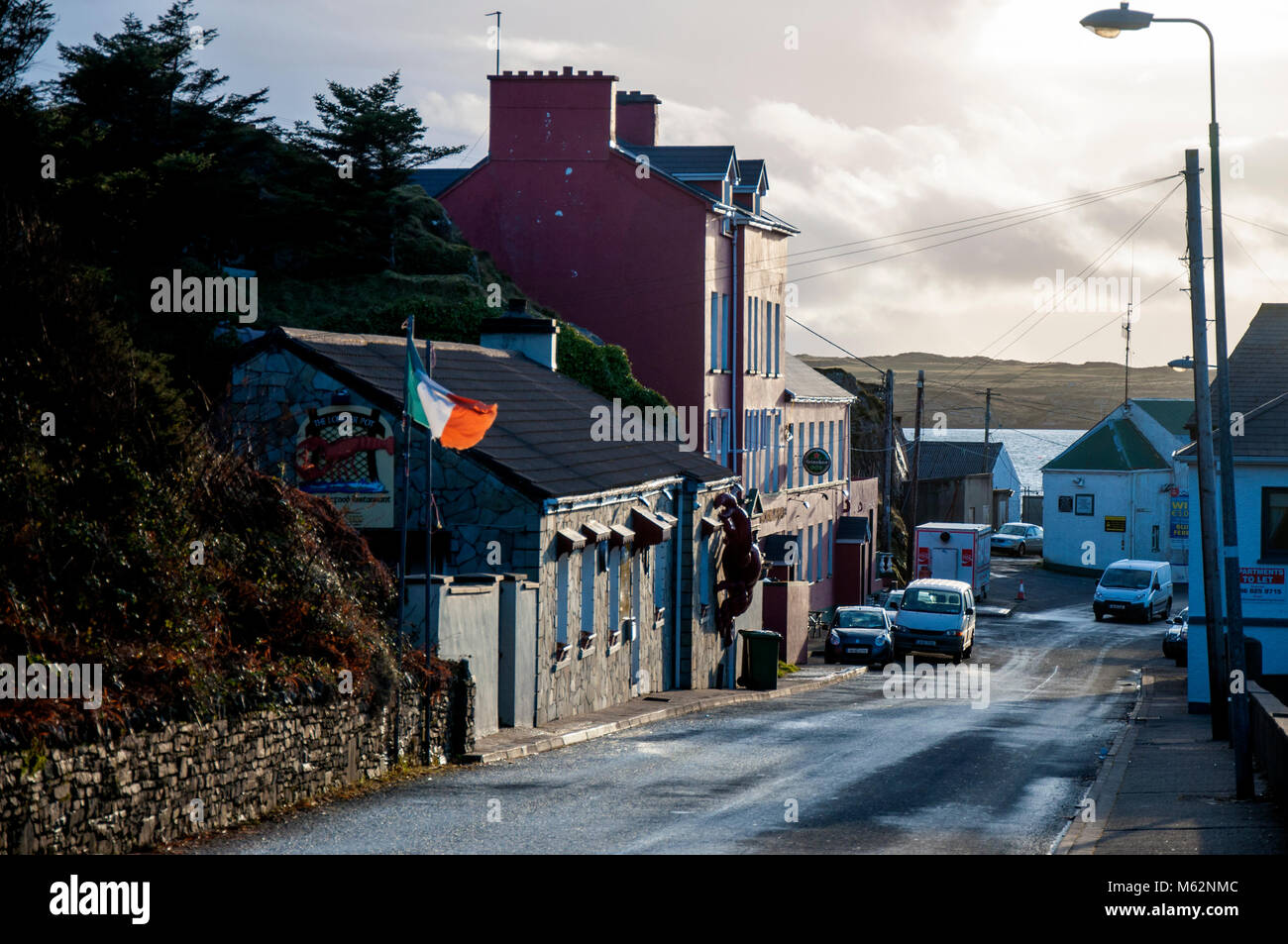 Burtonport, County Donegal, Ireland. Once a major fishing port on the Atlantic ocean coast. Stock Photo