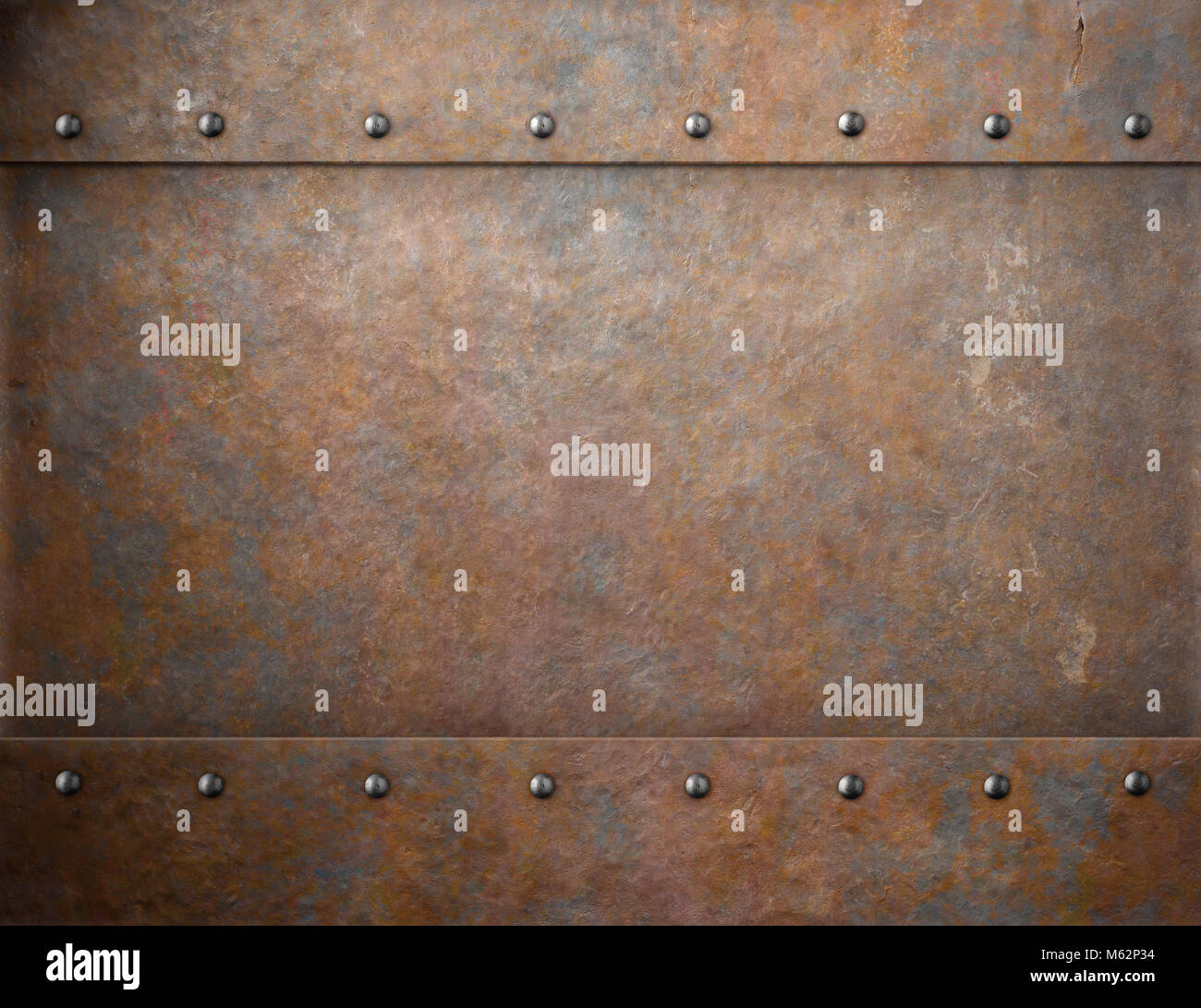 old rusty metal steam punk background Stock Photo