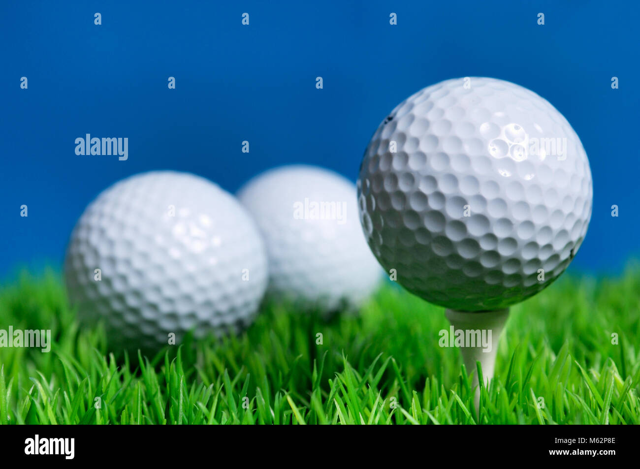 Drei Golfbälle Stock Photo