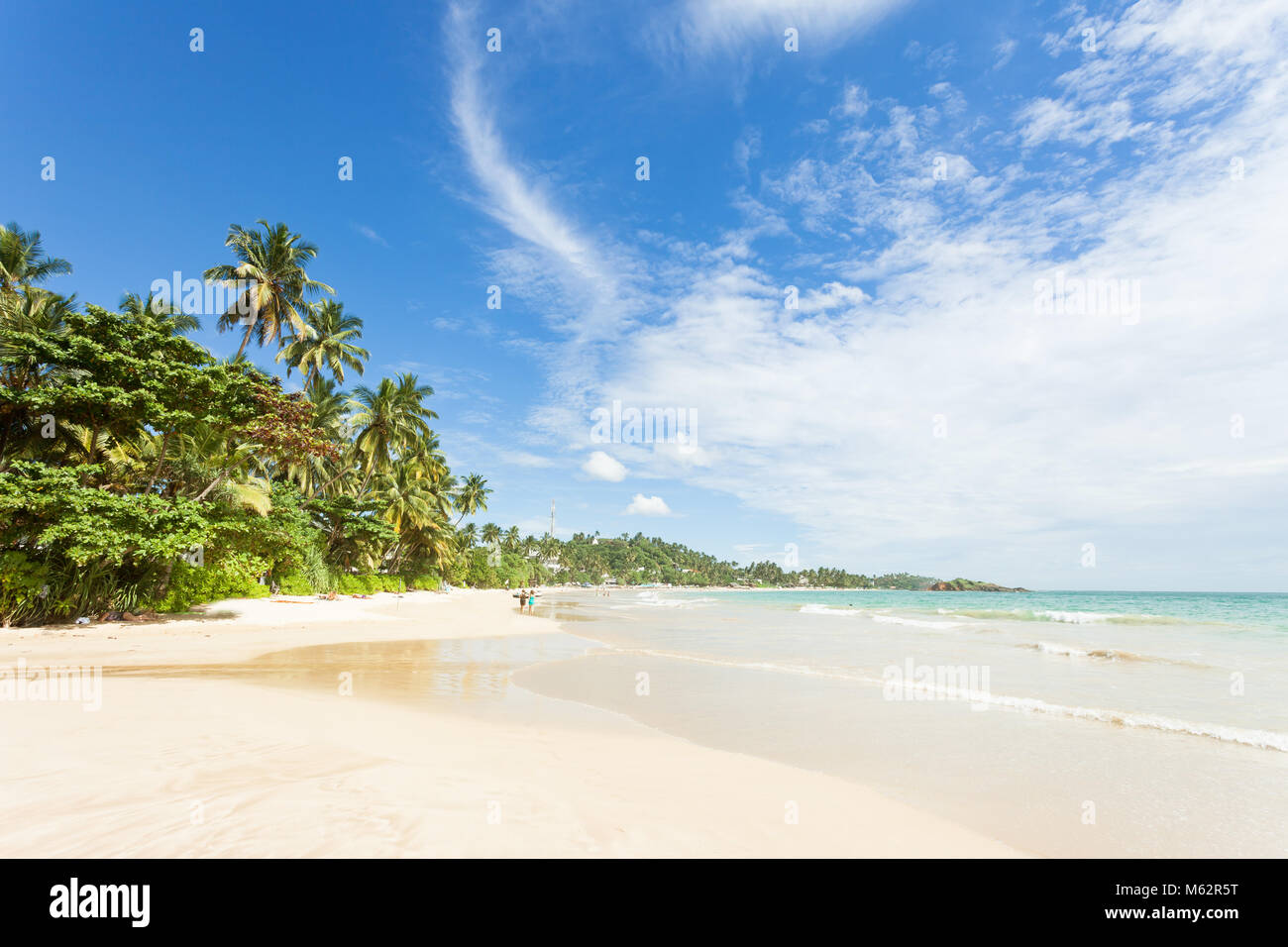 Mirissa Beach, Sri Lanka, Asia - A view across the wonderful beach of Mirissa Stock Photo