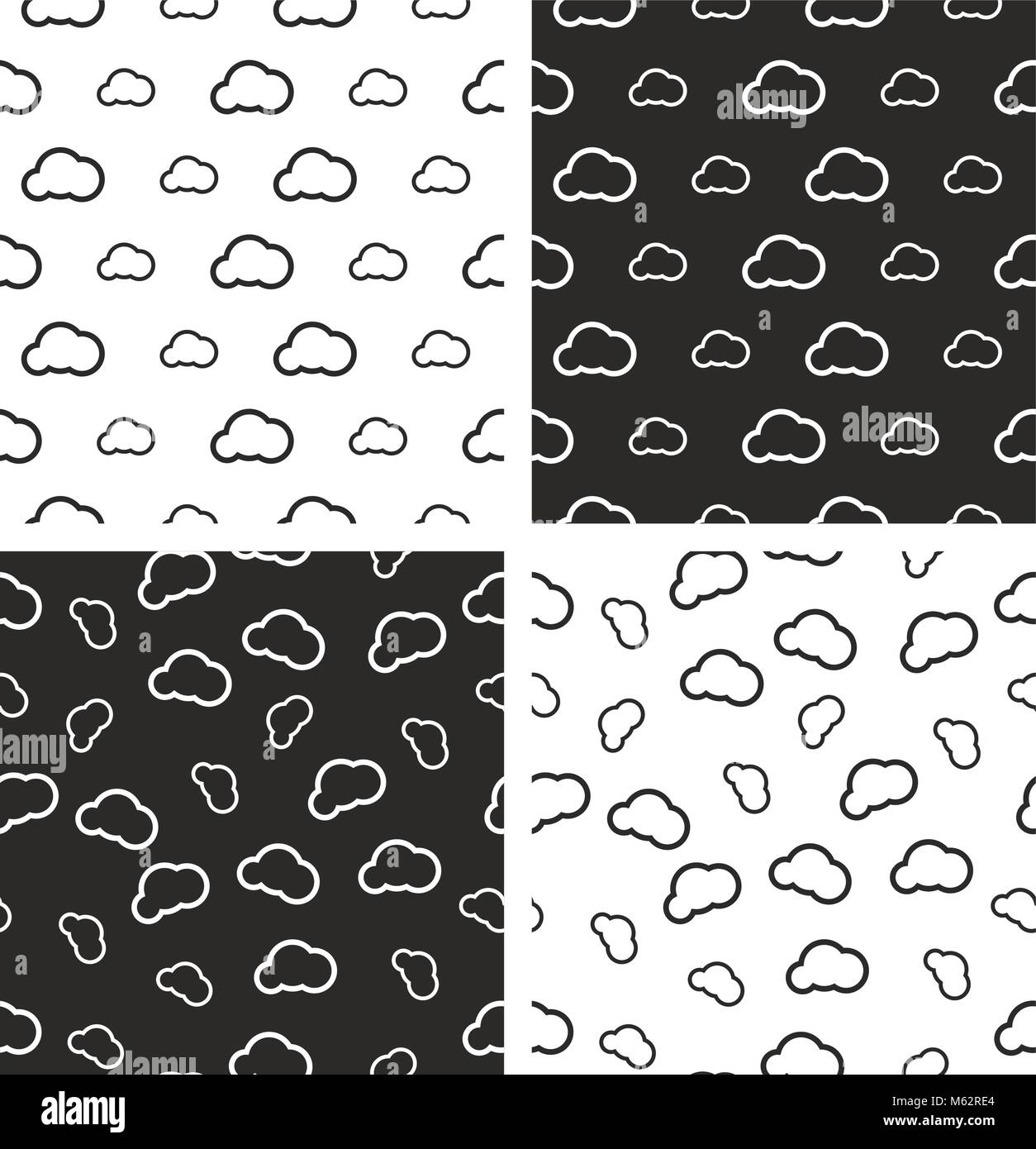 Cloud Seamless Pattern Set Stock Vector Image & Art - Alamy