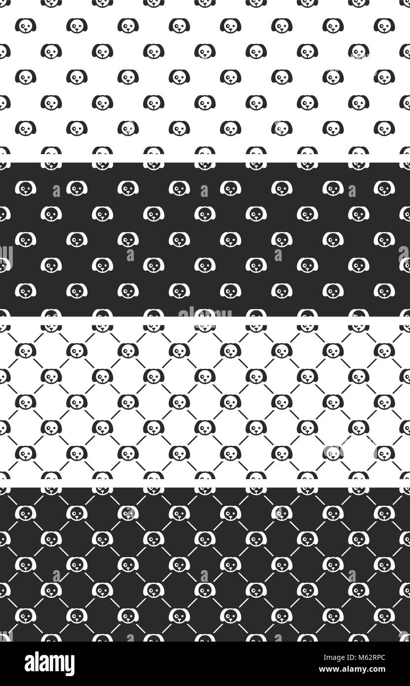 Dog Seamless Pattern Set Stock Vector Image & Art - Alamy