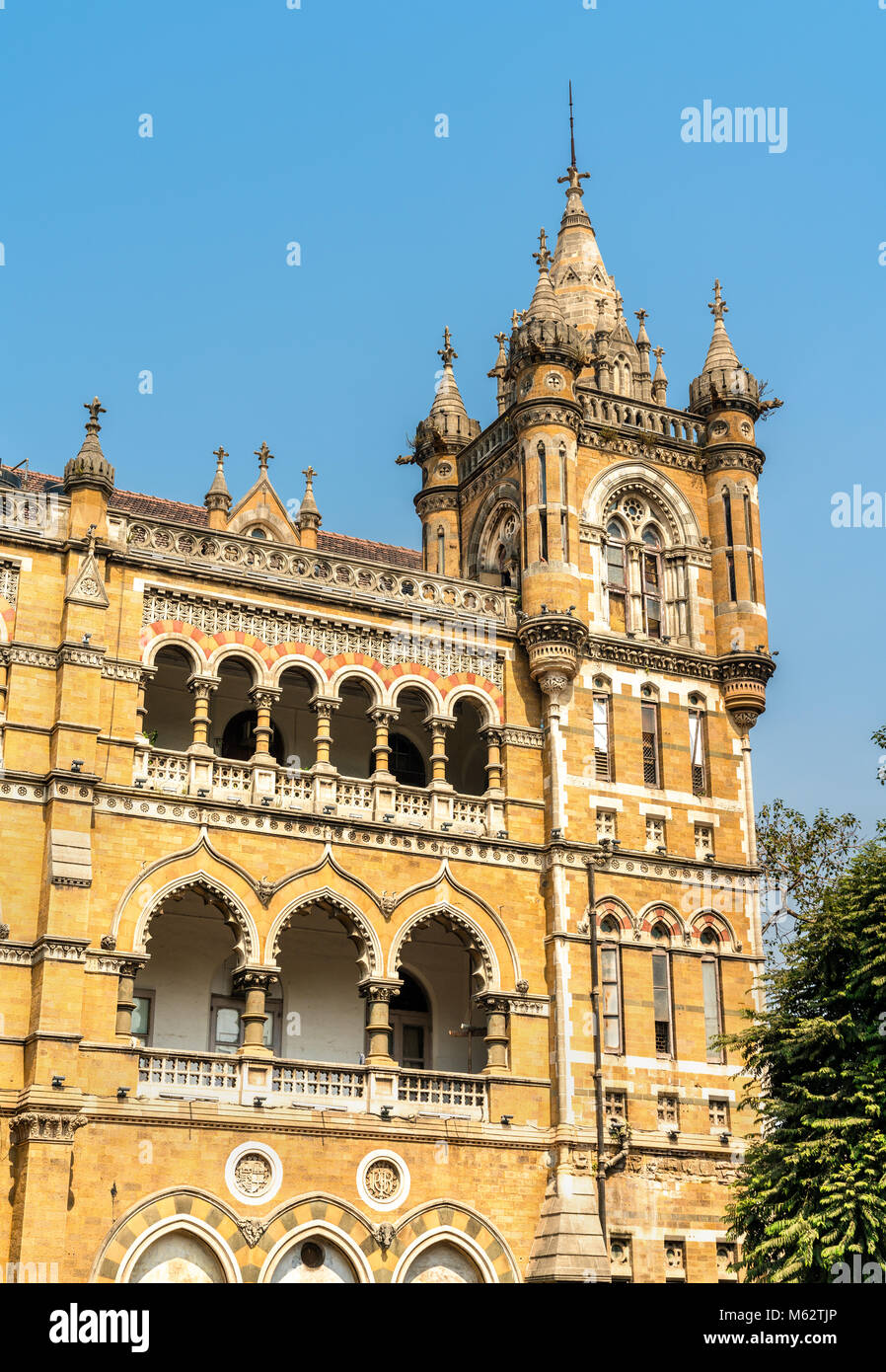 Chhatrapati Shivaji Maharaj Terminus, a UNESCO world heritage site in Mumbai, India Stock Photo