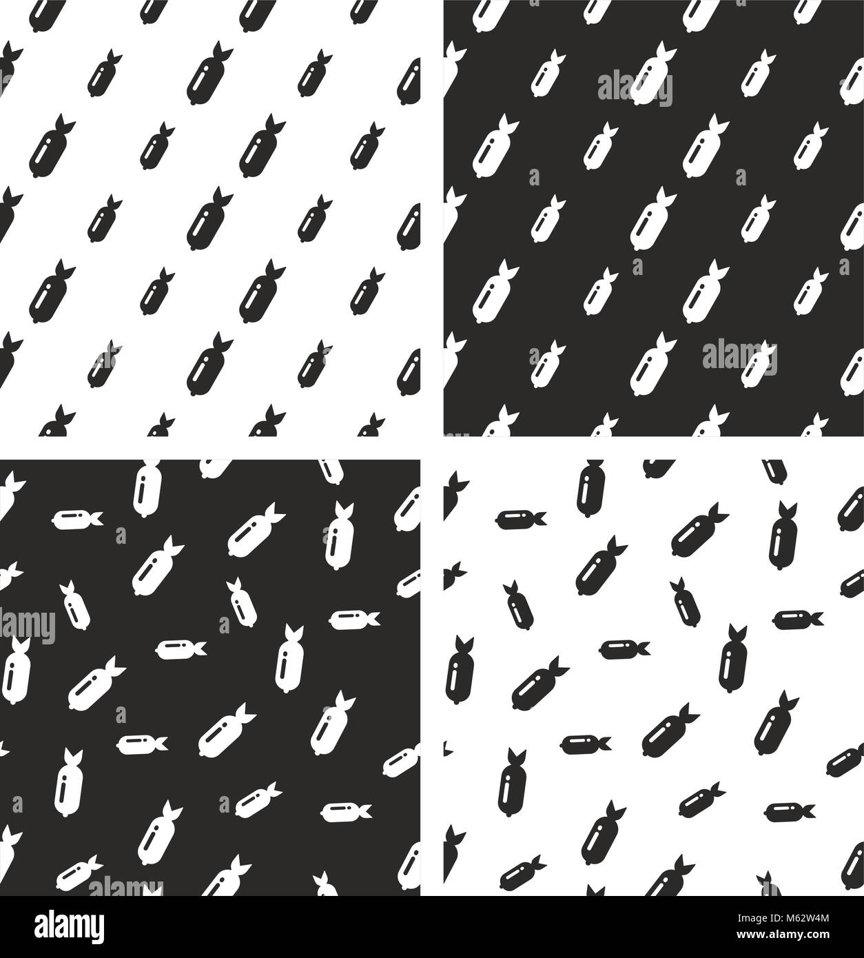 Bomb Seamless Pattern Set Stock Vector Image & Art - Alamy