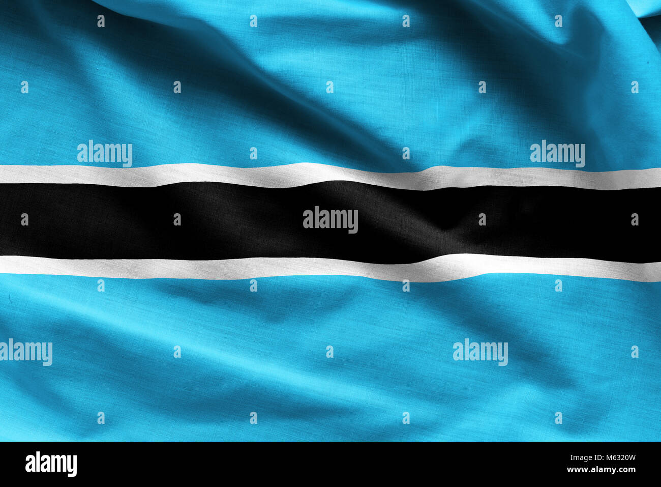 Botswana flag waving - close up fabric background Stock Photo - Alamy