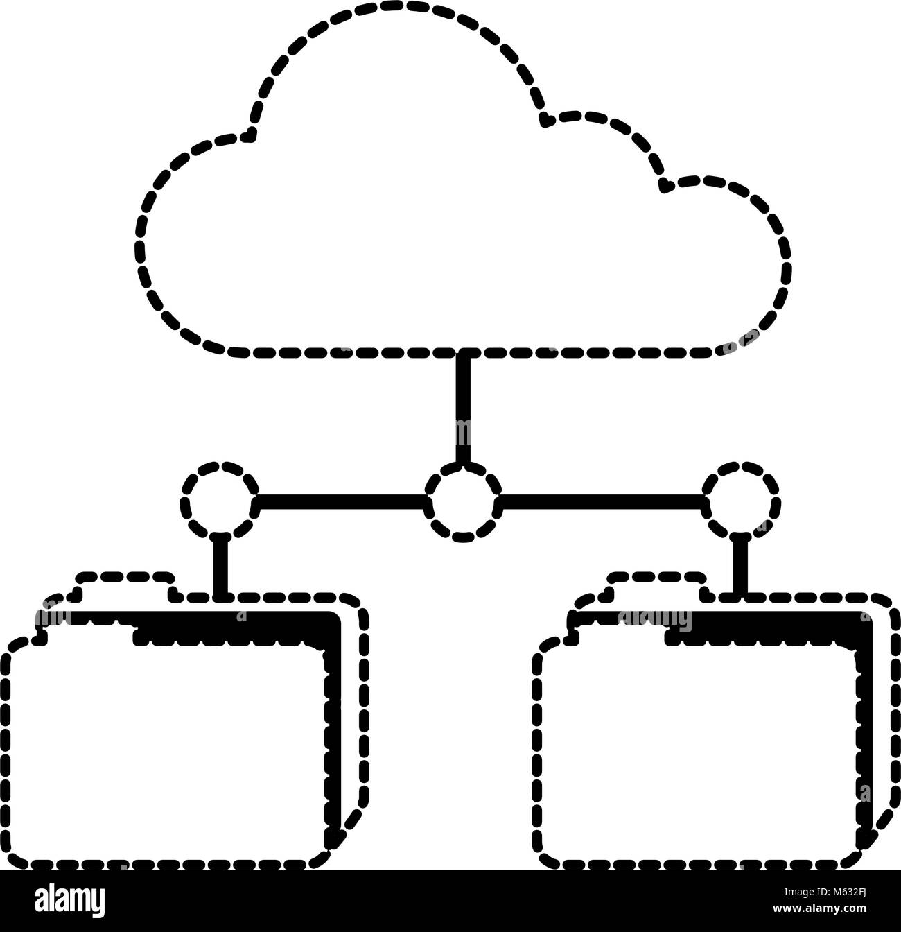 cloud computing with file folders network Stock Vector Image & Art - Alamy