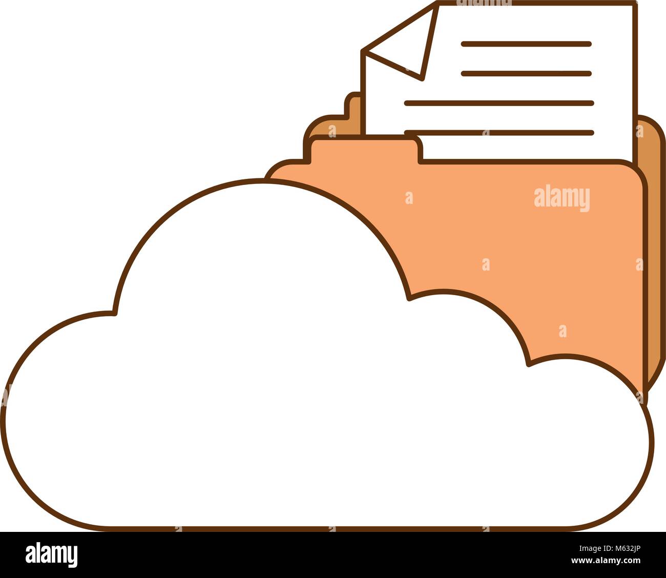 cloud computing with file folder Stock Vector Image & Art - Alamy
