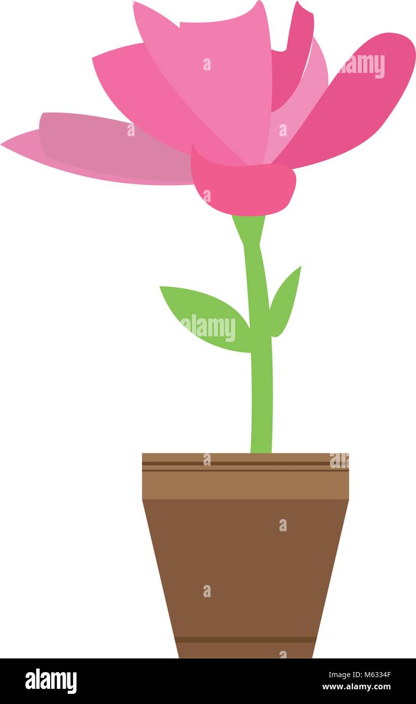 Cute flower on a pot Stock Vector Image & Art - Alamy