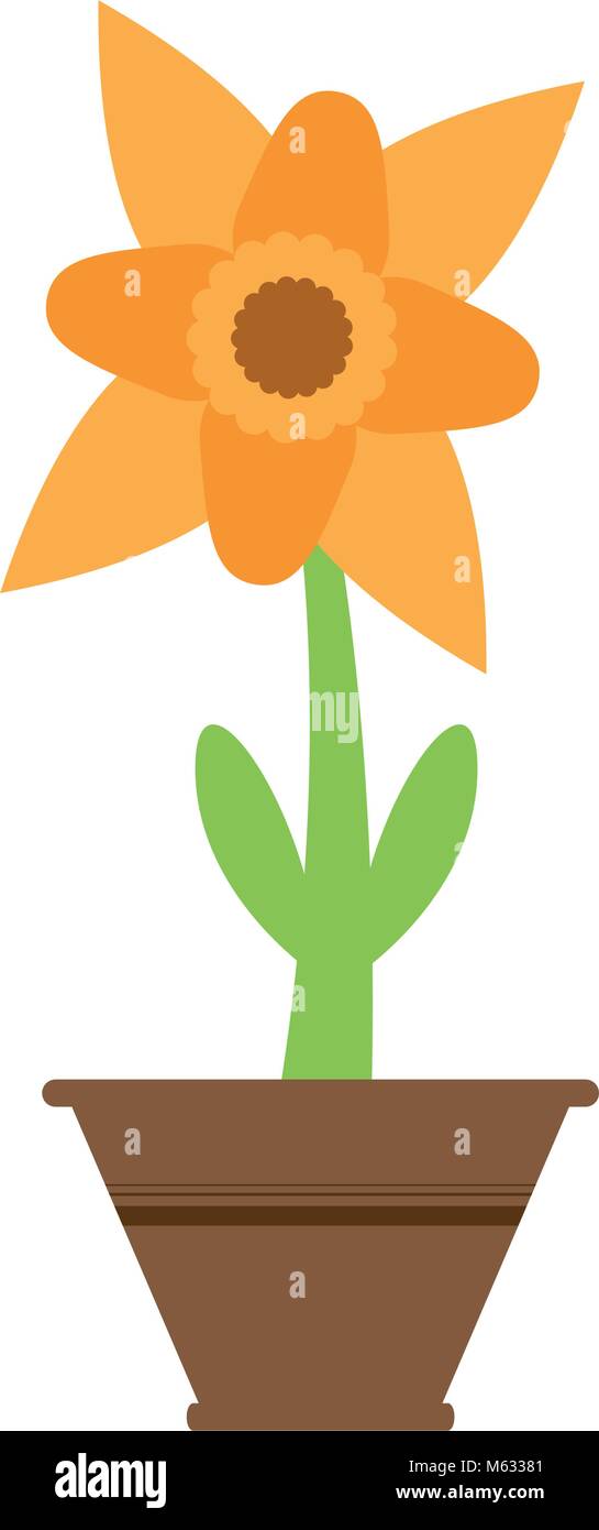 Cute flower on a pot Stock Vector Image & Art - Alamy
