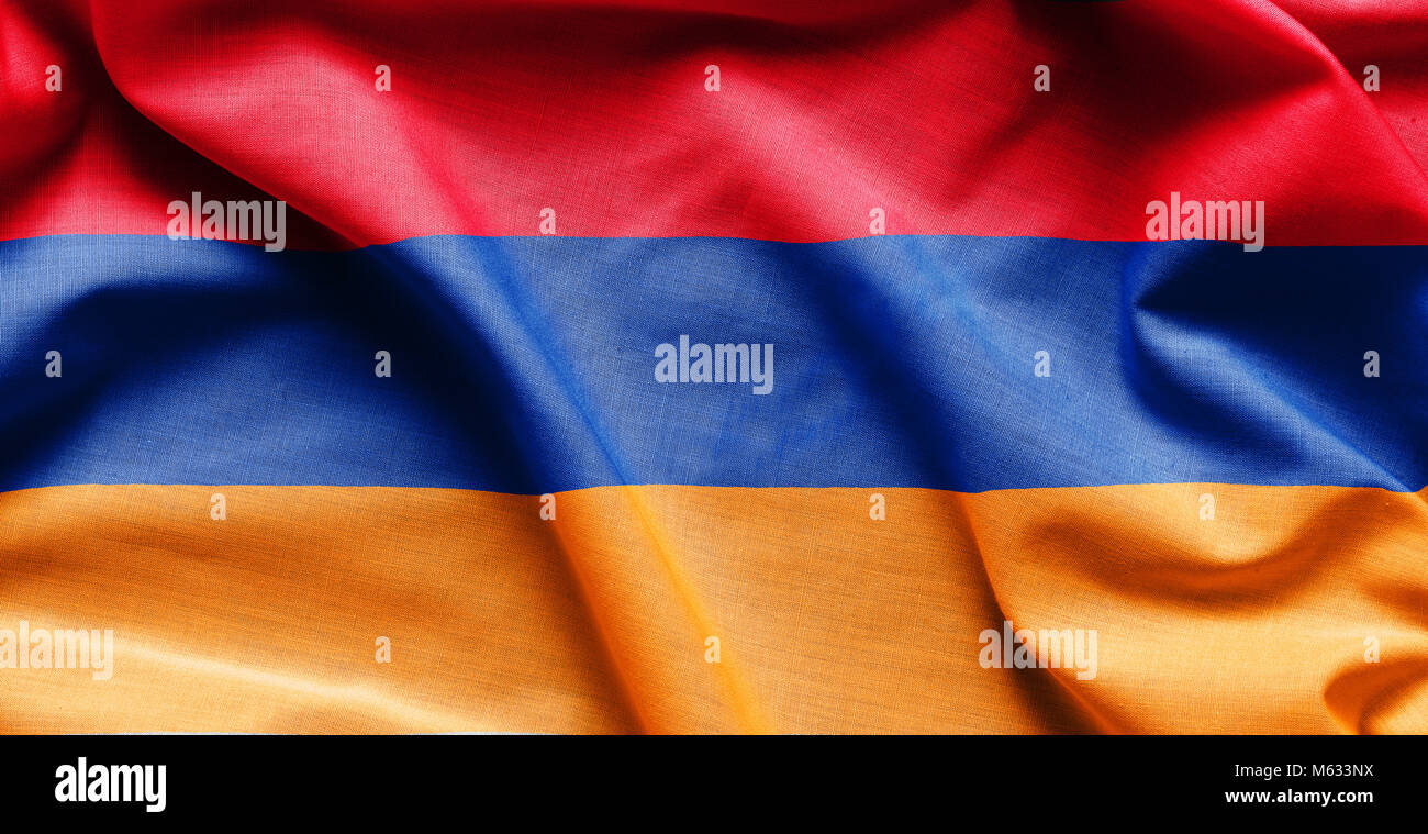 Armenia flag waving in hi-res stock photography and images - Alamy