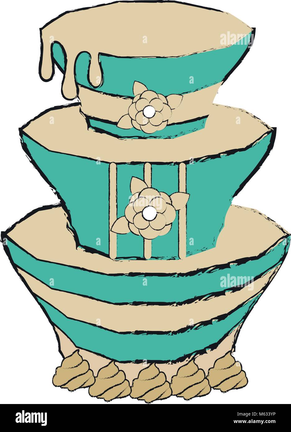 Detailed cake icon Stock Vector Image & Art - Alamy