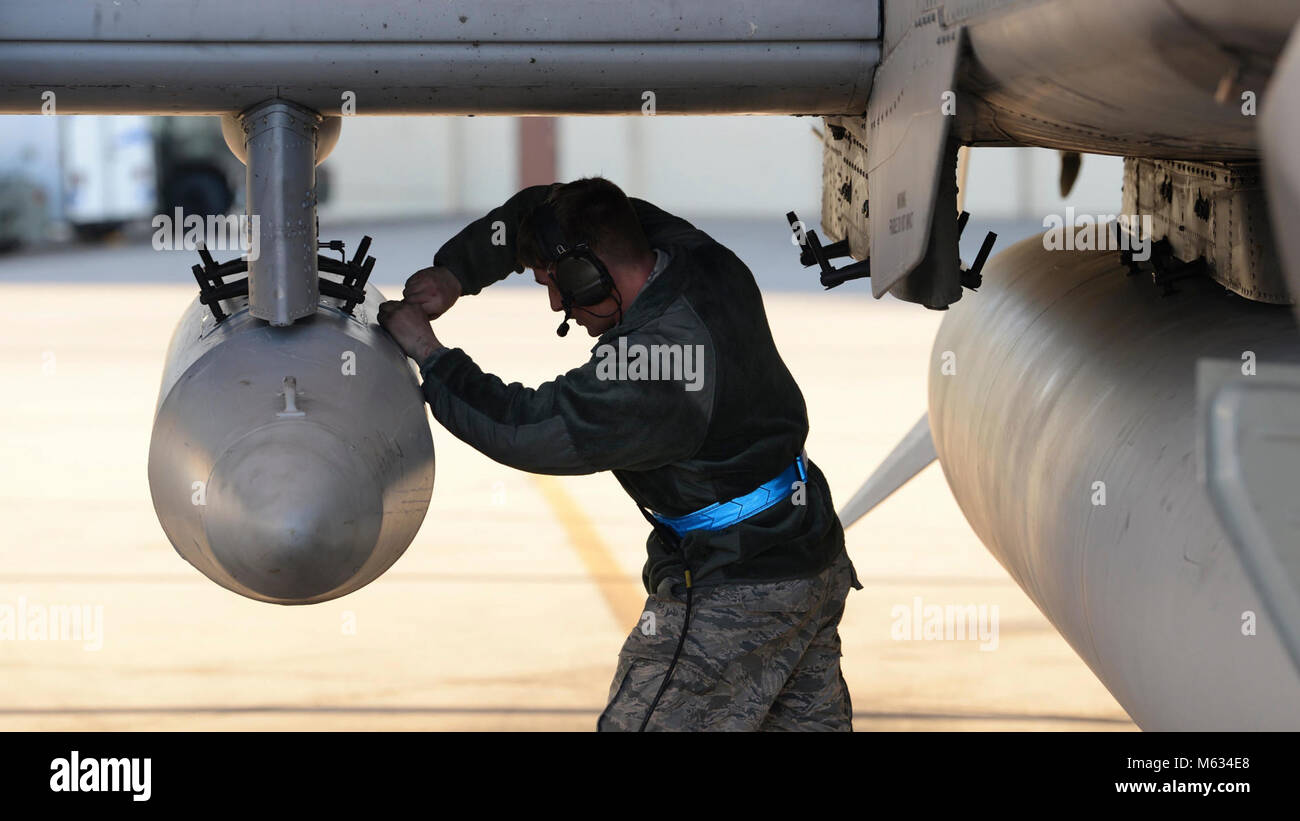 A U.S. Air Force maintainer assigned to the 355th Maintenance Group ...
