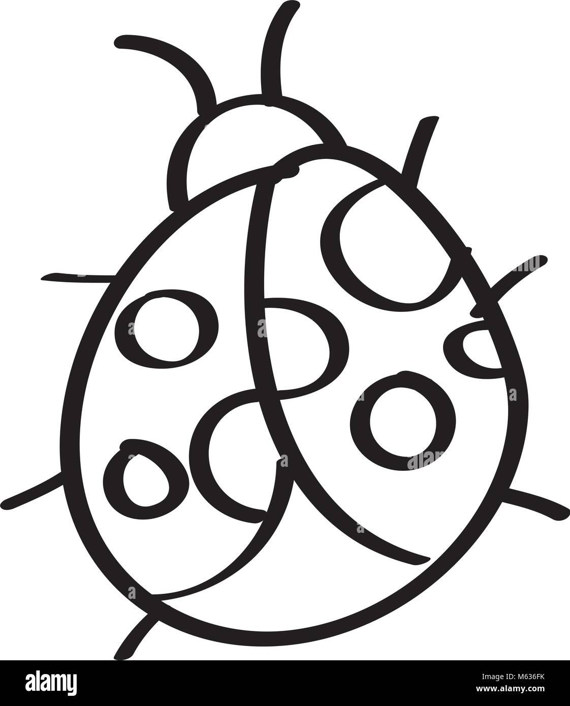 cute insect ladybug animal wildlife icon Stock Vector Image & Art - Alamy