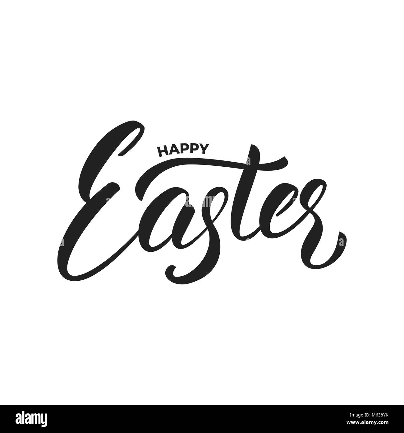 Easter. Happy Easter script lettering logo design Stock Vector Image ...