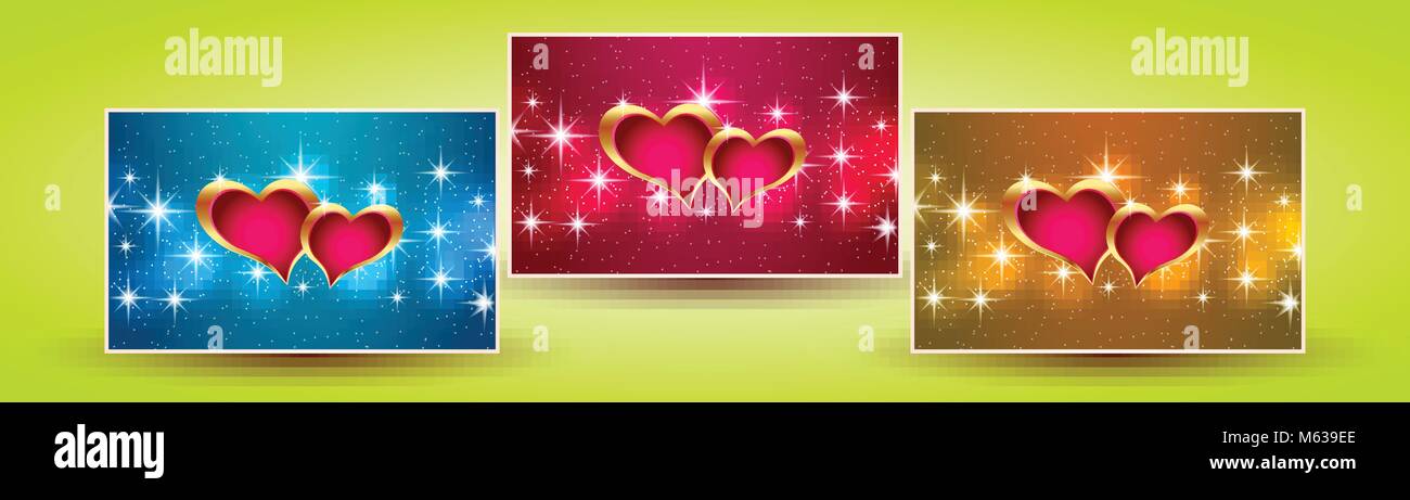 Banners hearts valentine Stock Vector Image & Art - Alamy