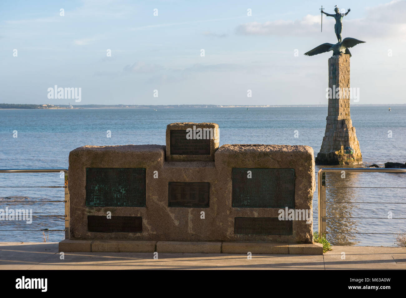 Saint Nazaire, monument in memory of the Americans liberation from the Nazi occupation. France. Stock Photo