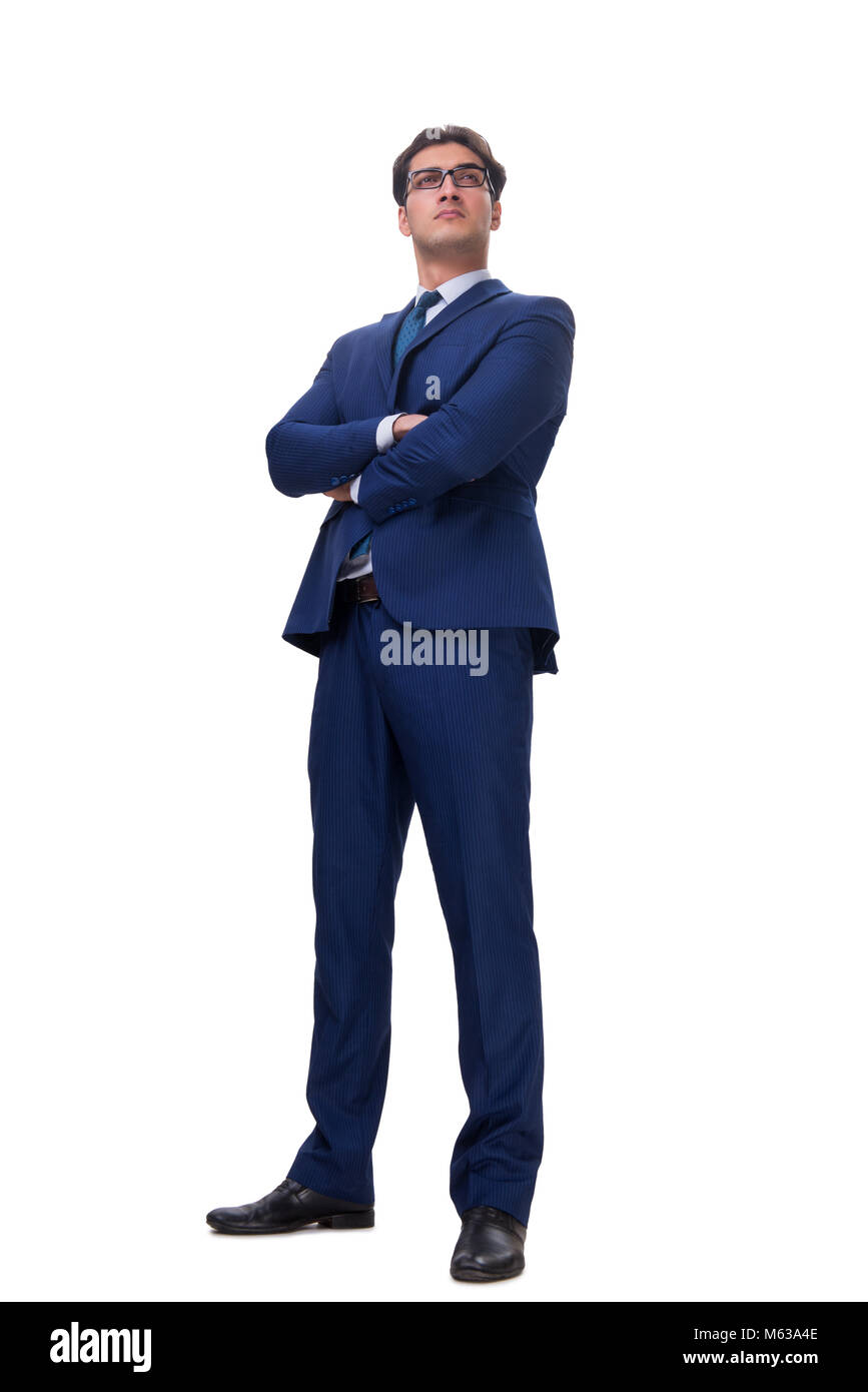 Businessman isolated on the white background Stock Photo - Alamy