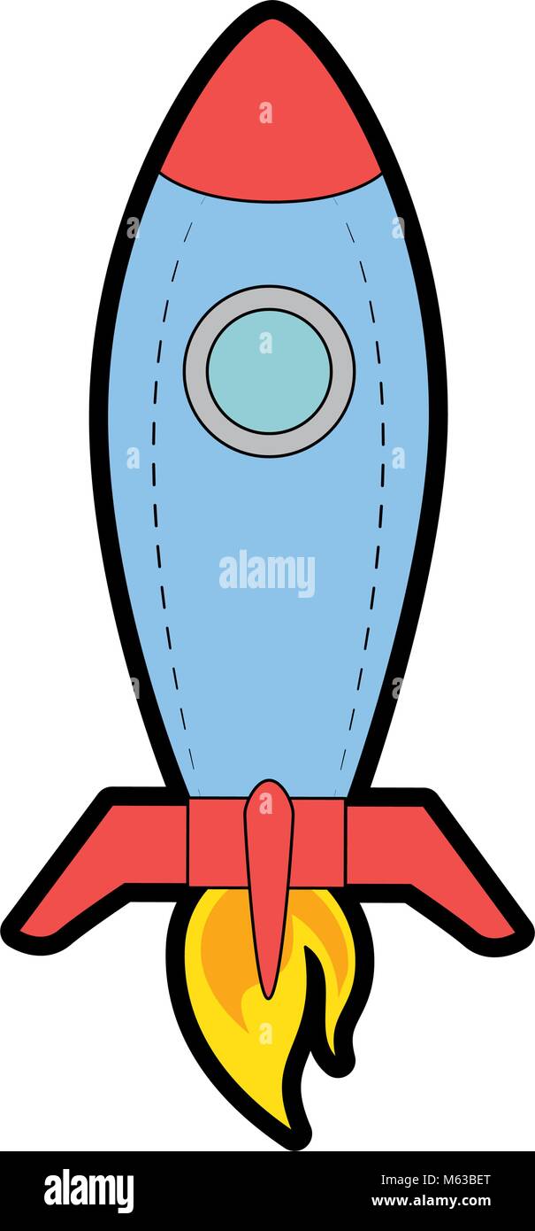 space rocket icon over white background vector illustration Stock ...
