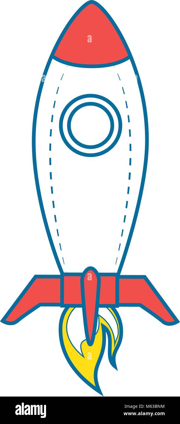 space rocket icon over white background vector illustration Stock ...