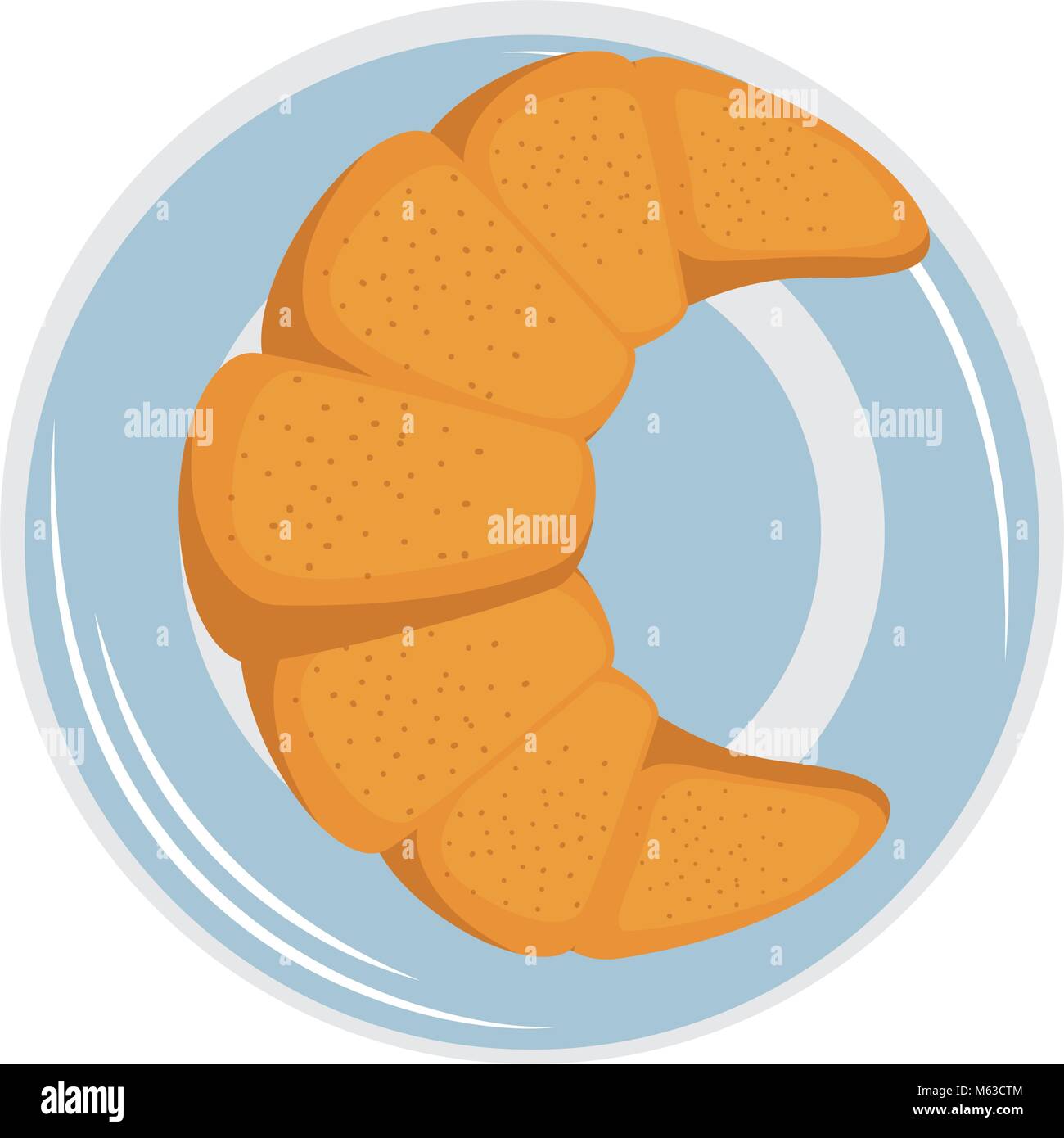 croissant icon over white background vector illustration Stock Vector ...