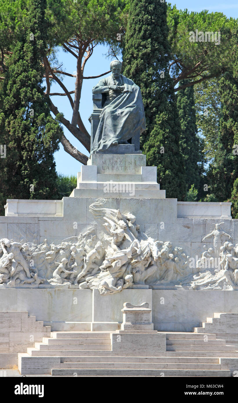 The A Mazzini la Patria monument dedicated to Giuseppe Mazzini, Rome, Italy. Stock Photo