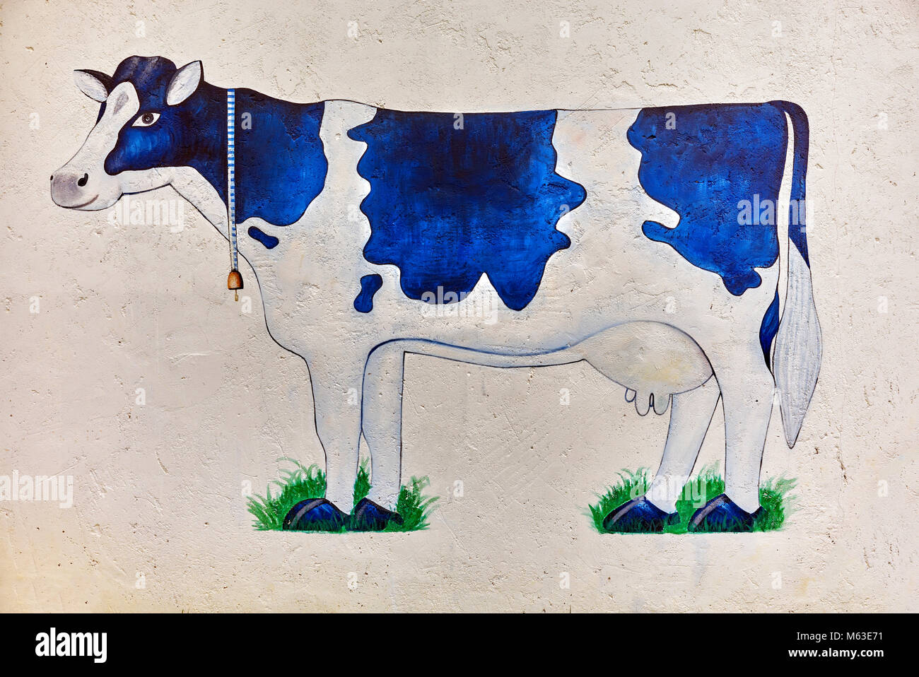 Wall art of farm animal dairy cow Stock Photo Alamy