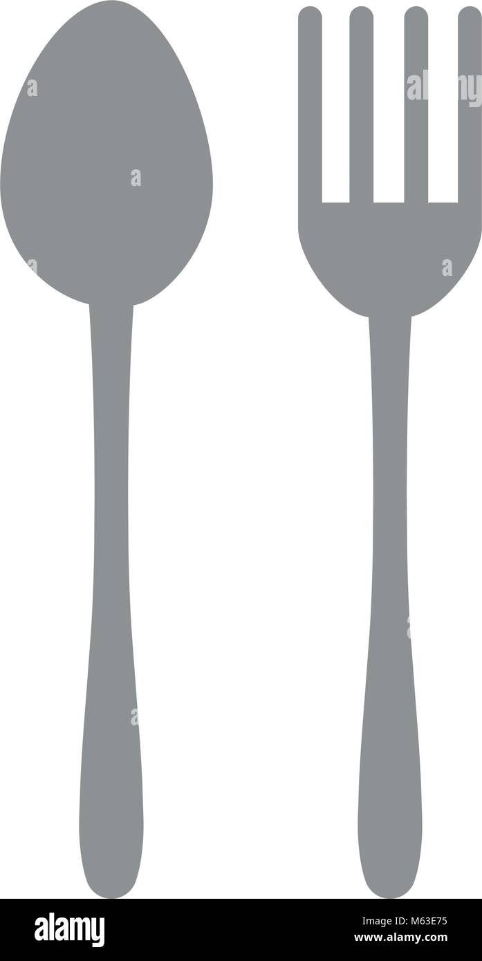 fork and spoon cutlery icon vector illustration design Stock Vector ...