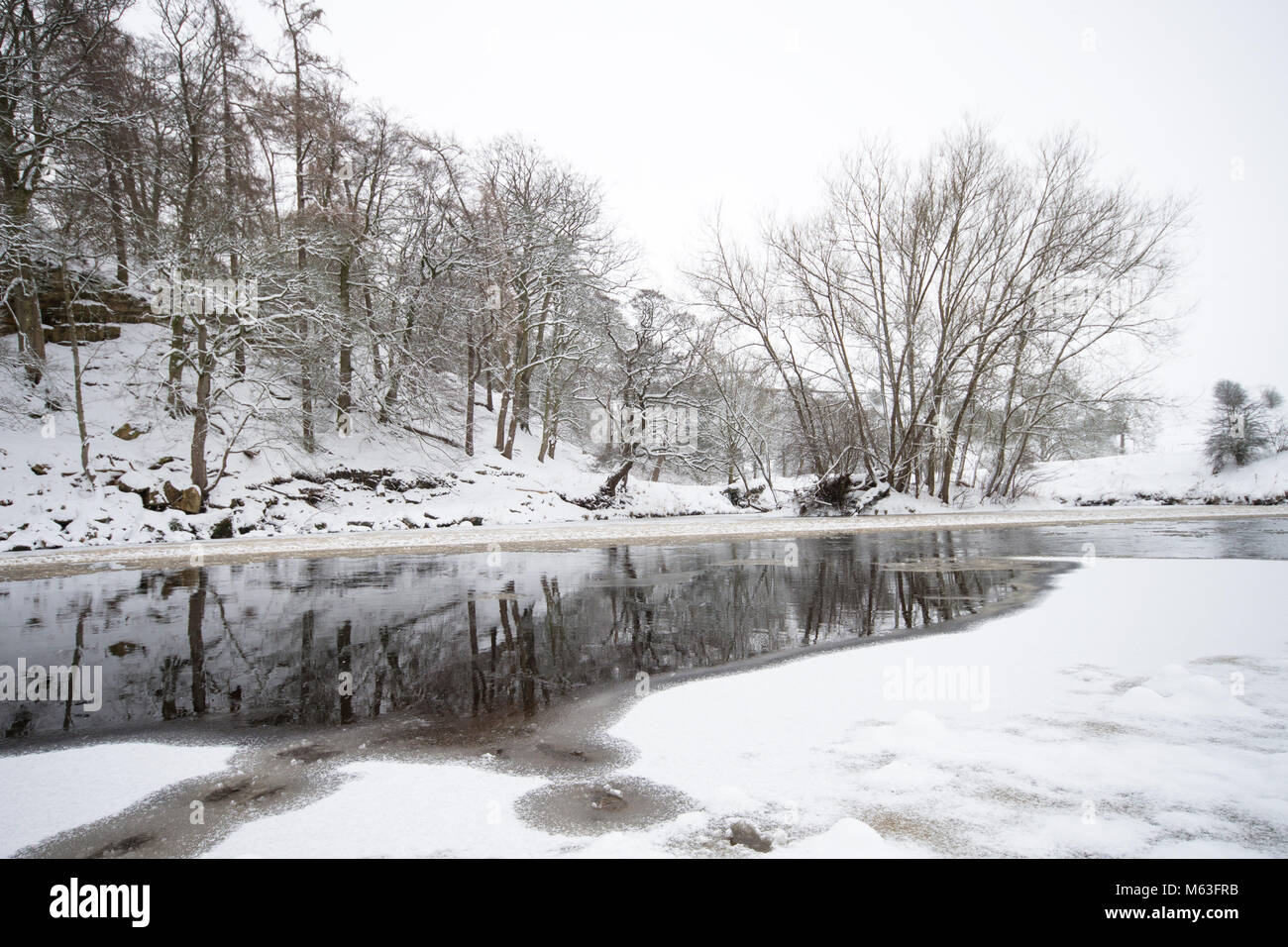 River Tees, County Durham in winter Stock Photo