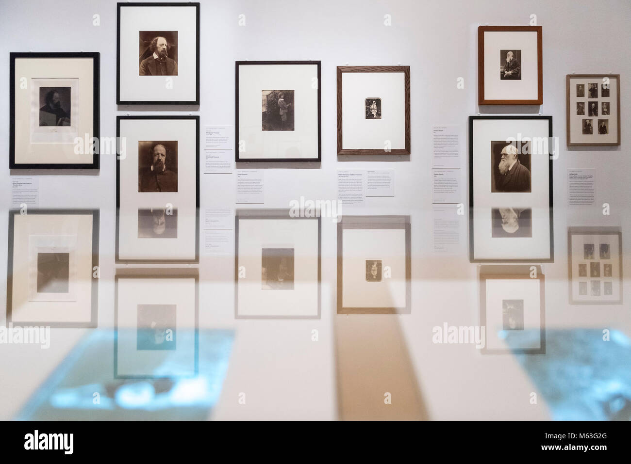London, UK.  28 February 2018. Images on display at the preview of 'Victorian Giants:  The Birth of Art Photography' at the National Portrait Gallery featuring works by Lewis Carroll, Julia Margaret Cameron, Oscar Rejlander and Clementina Hawarden. Credit: Stephen Chung/Alamy Live News Stock Photo