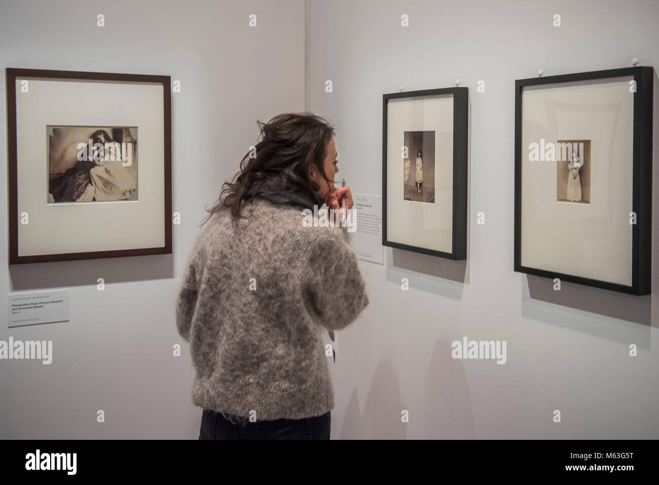 London, UK. 28th Feb, 2018. Works by Clementia Hawarden - Victorian Giants: The Birth of Art Photography: a new exhibition at the National Portrait gallery which examines the relationship between four ground-breaking Victorian artists: Julia Margaret Cameron (1815–79), Lewis Carroll (1832–98), Lady Clementina Hawarden (1822–65) and Oscar Rejlander (1813–75).  Credit: Guy Bell/Alamy Live News Stock Photo